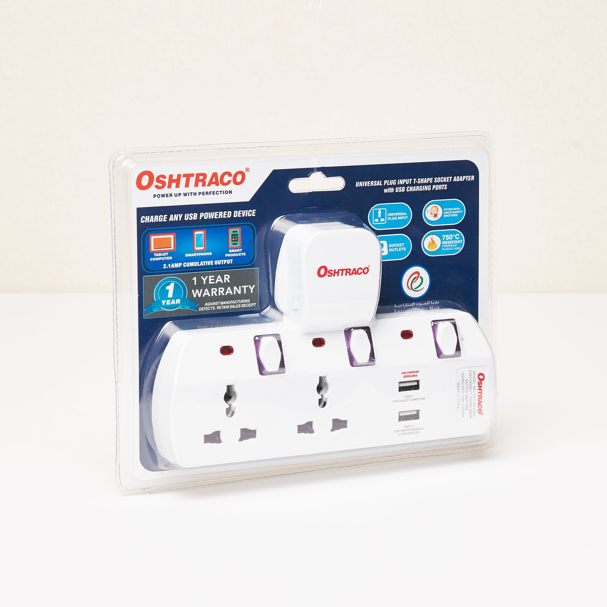 Oshtraco 2-Way Switch T-Socket Adapter-household-lighting-electricalaccessories-image-5