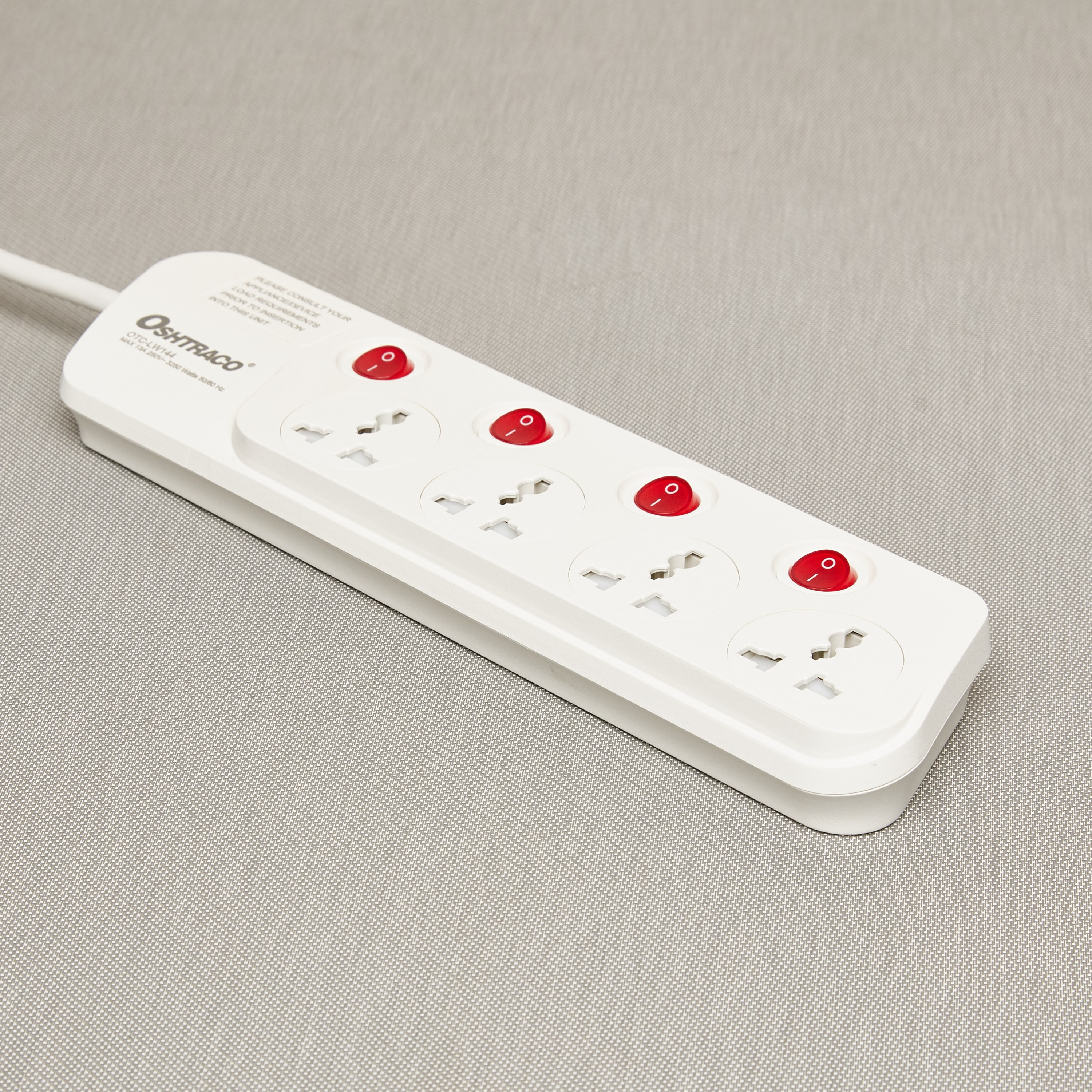 Oshtraco 4-Way Universal Switched Socket with 2-meter Cord-household-lighting-electricalaccessories-image-1