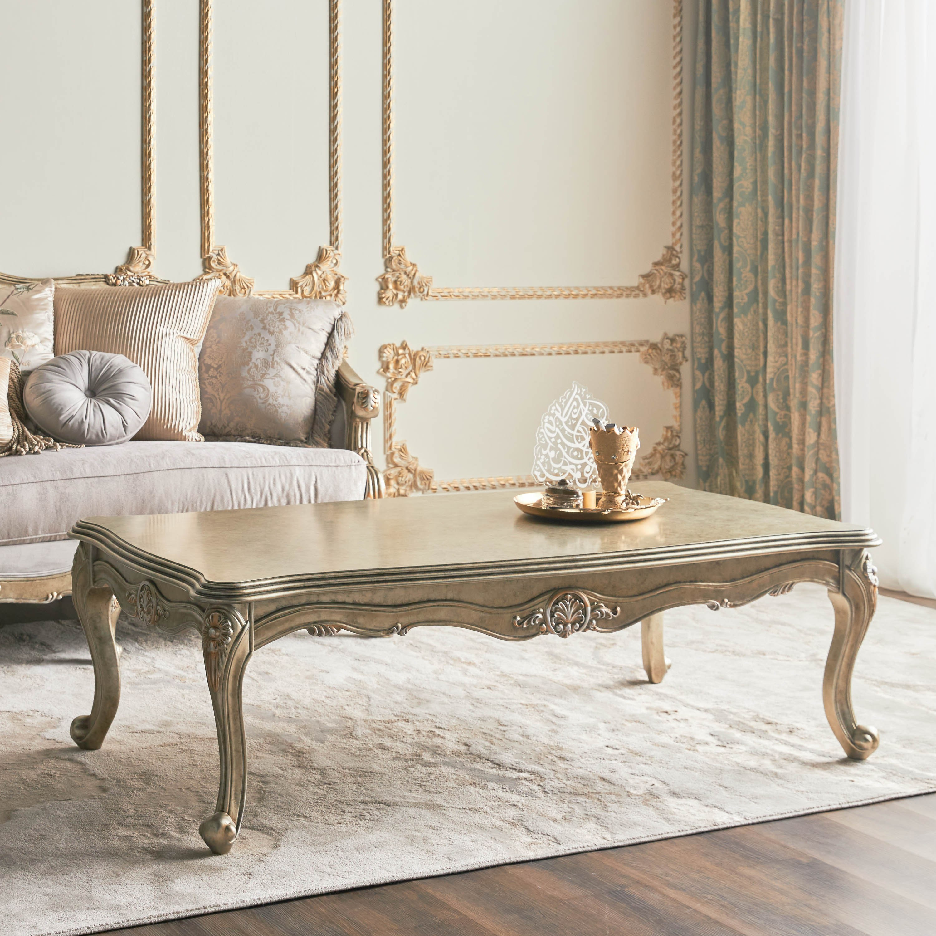 Solid wood top coffee shop table