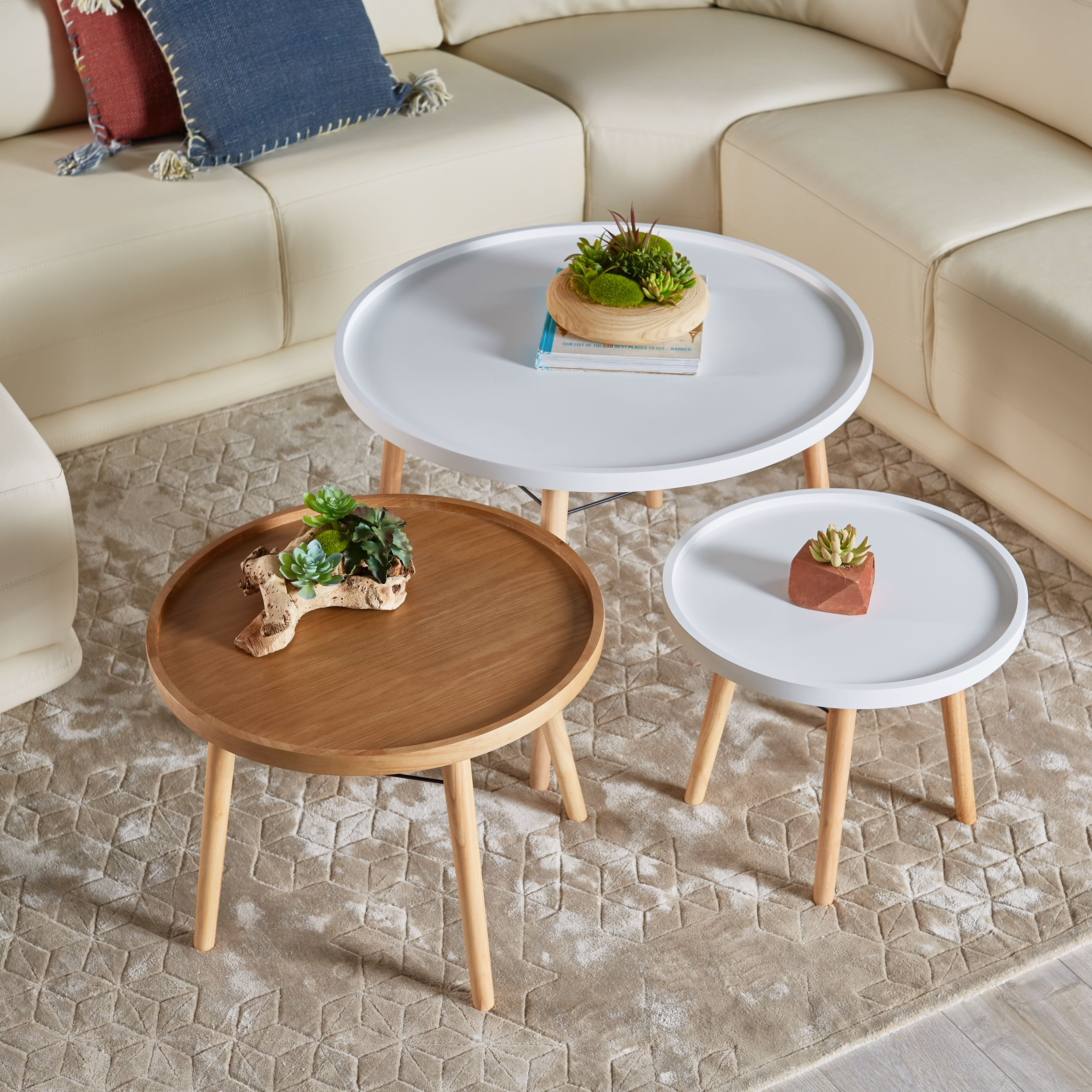 Three piece store coffee table