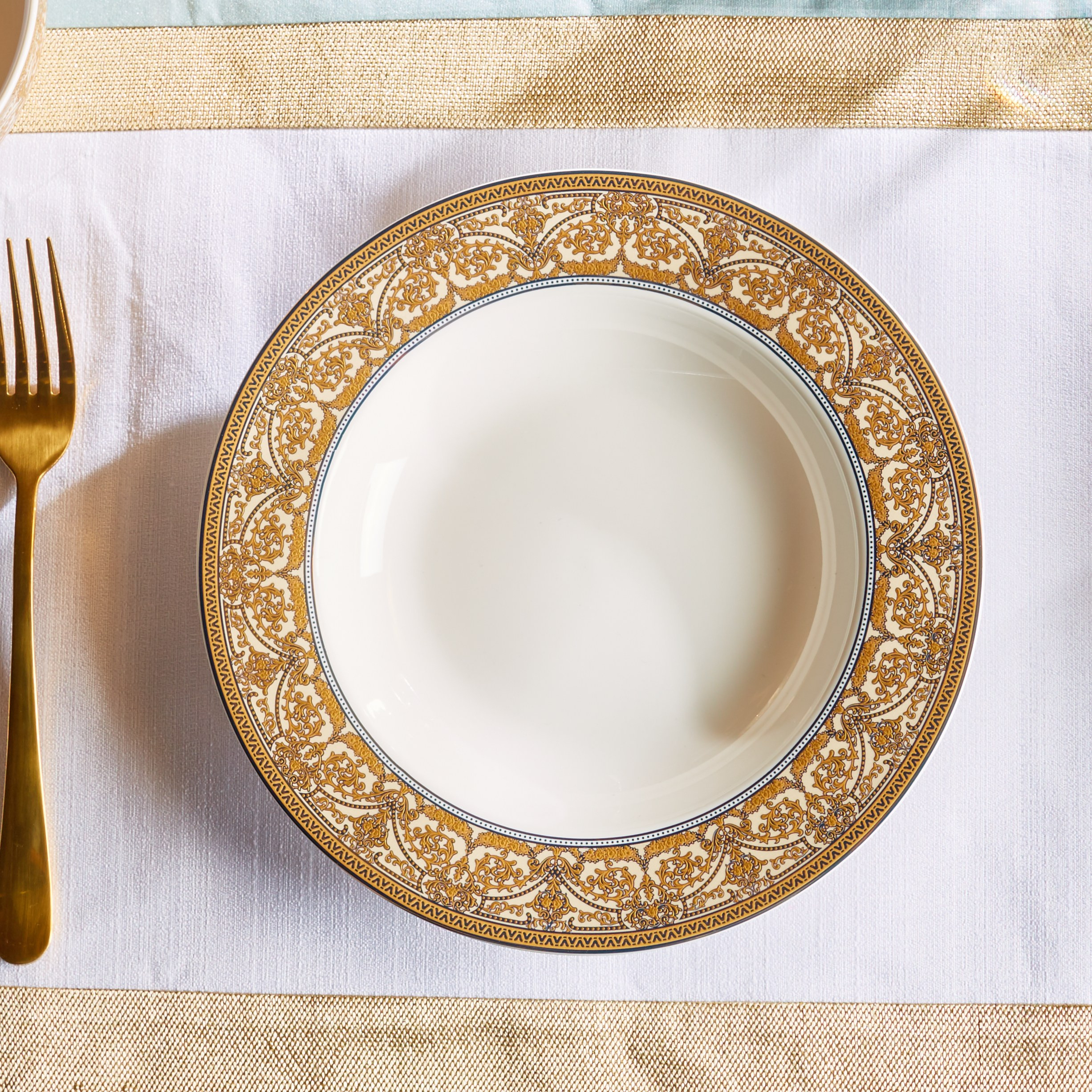 صحن حساء بطبعات من أومتاز - 22 سم-household-dining-dinnerware-plates-image-2