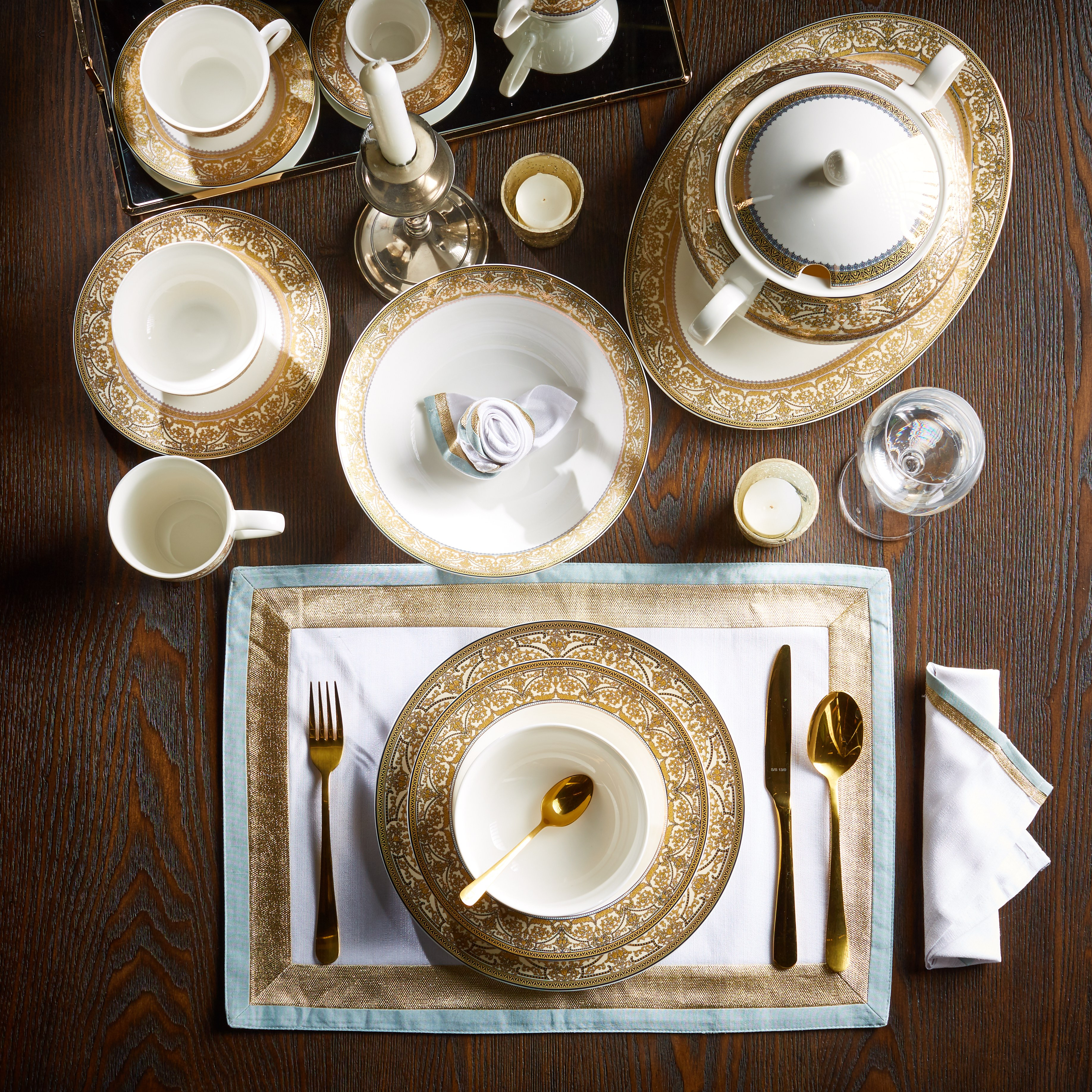 صحن حساء بطبعات من أومتاز - 22 سم-household-dining-dinnerware-plates-image-4