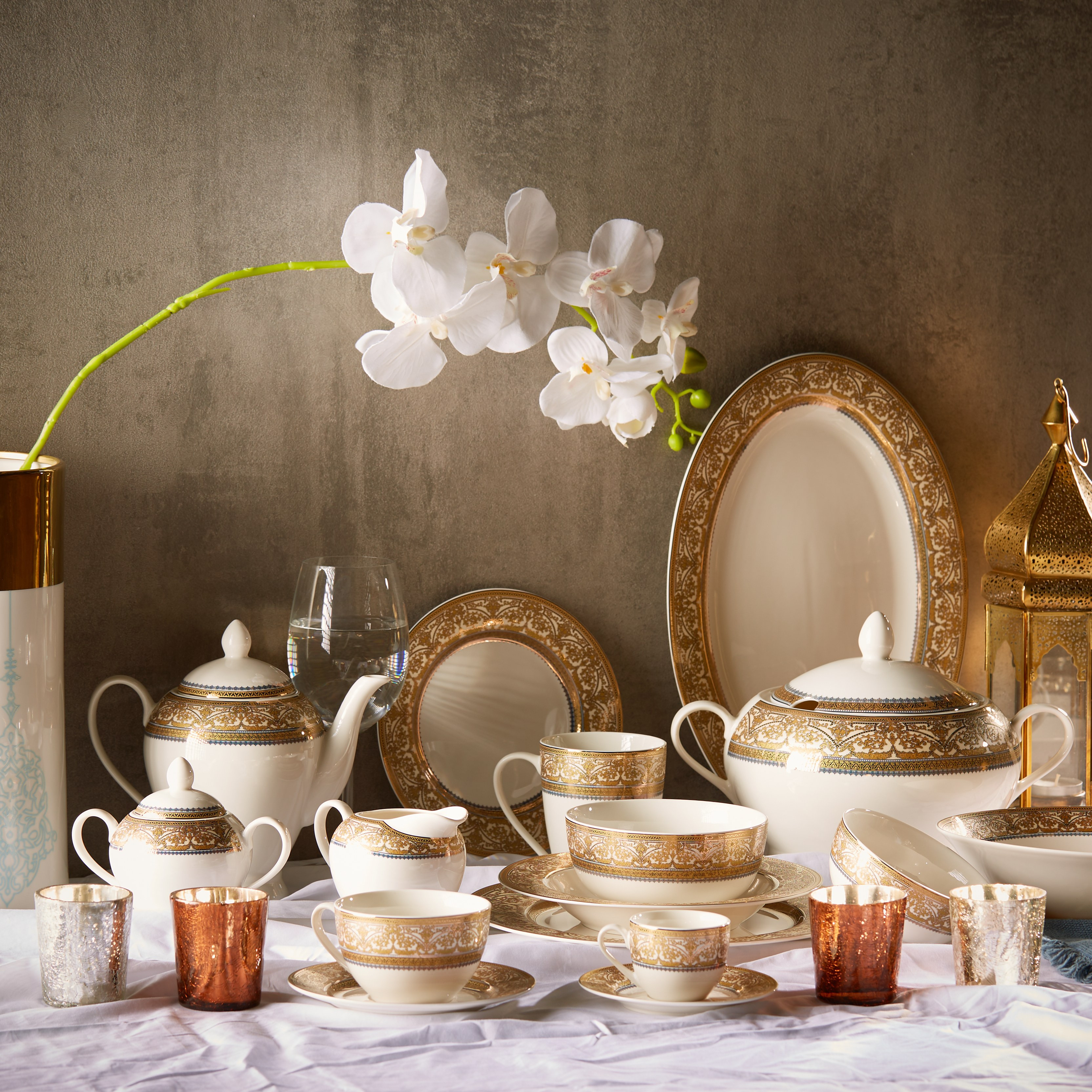 صحن حساء بطبعات من أومتاز - 22 سم-household-dining-dinnerware-plates-image-5