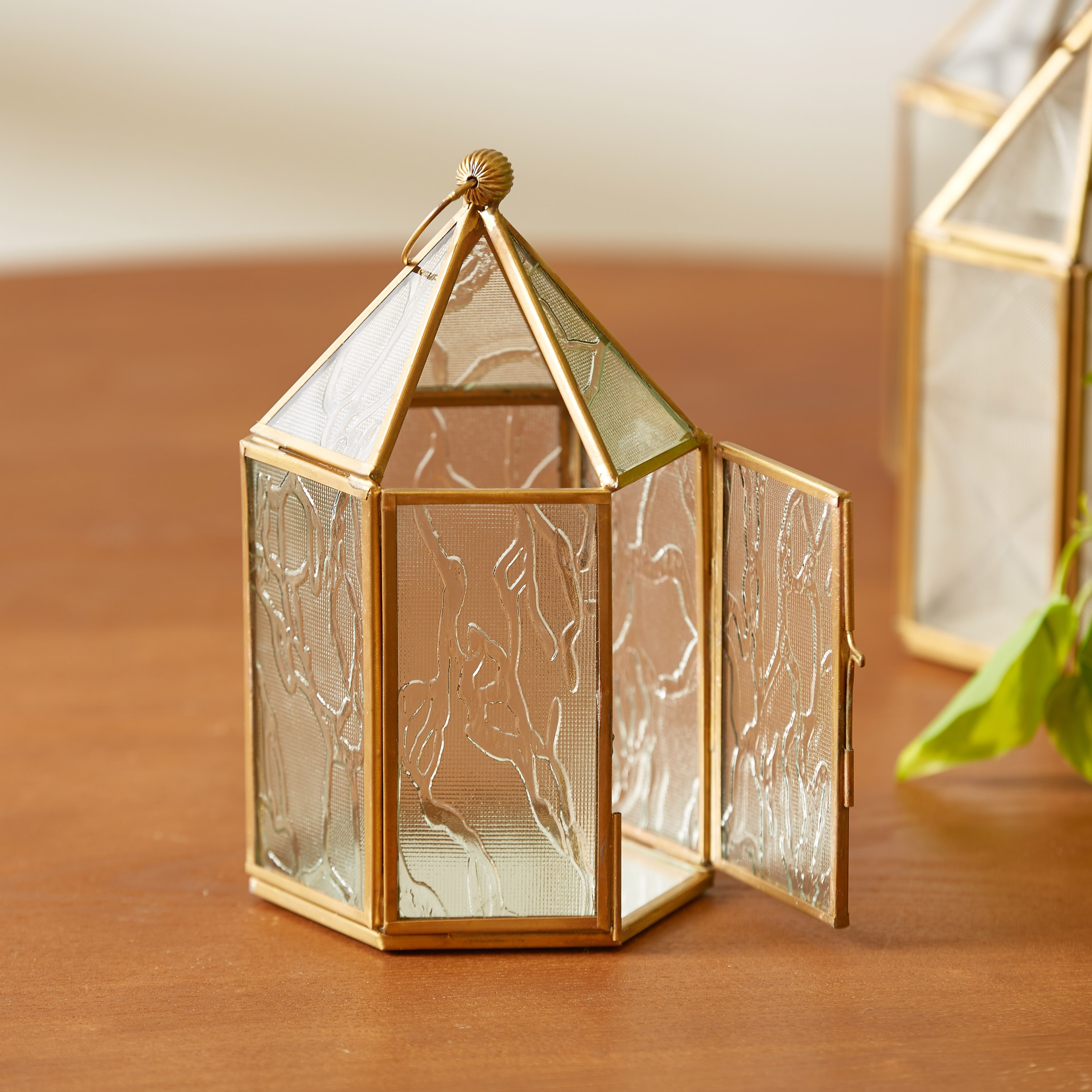 Uniglow Crackeled Texture Lantern-household-decor-candleholdersandlanterns-image-2