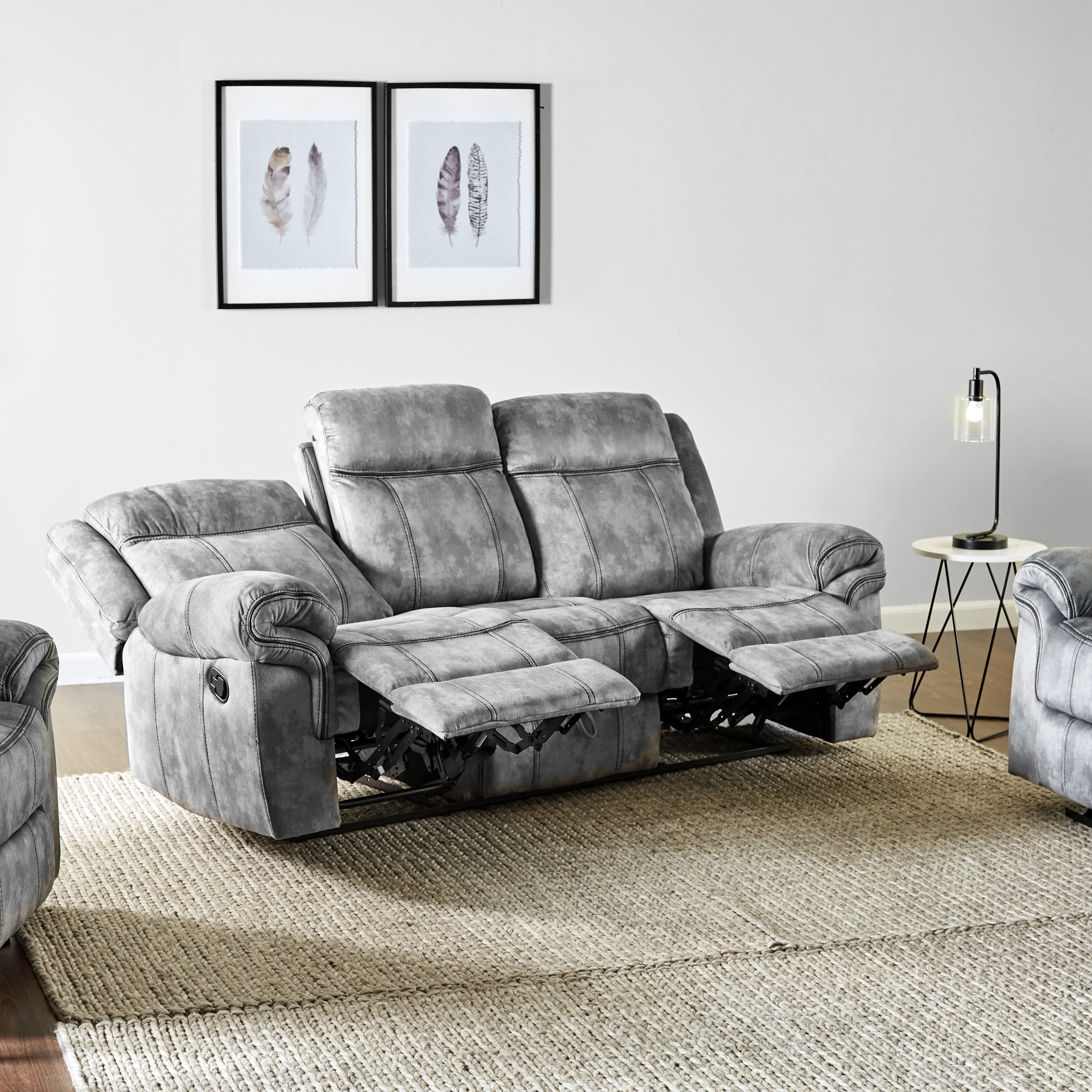 Reclining sofa sets with shop cup holders