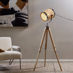 Shop Triton Wooden Floor Lamp - 150 cm Online | Home centre UAE