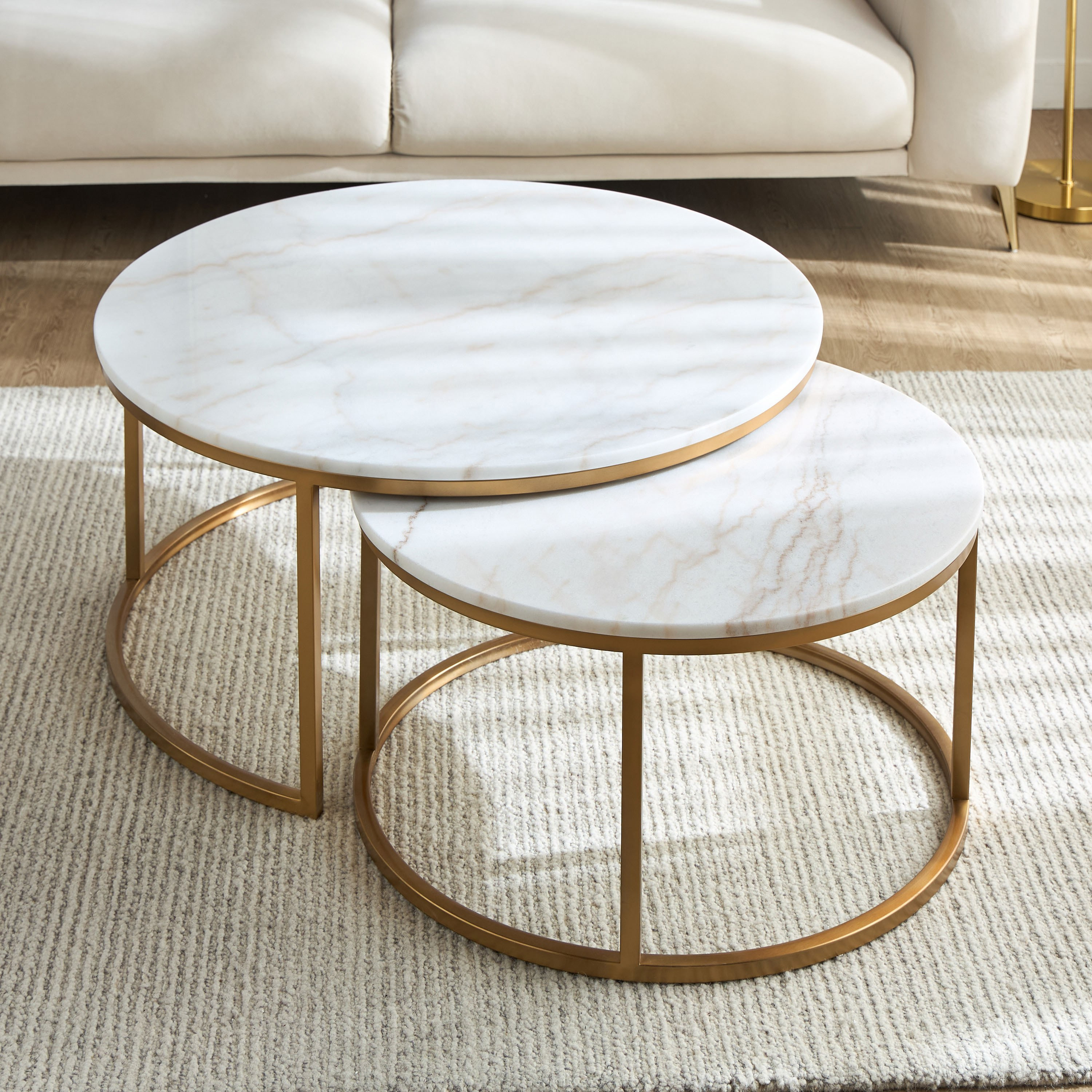 White marble coffee 2024 table set