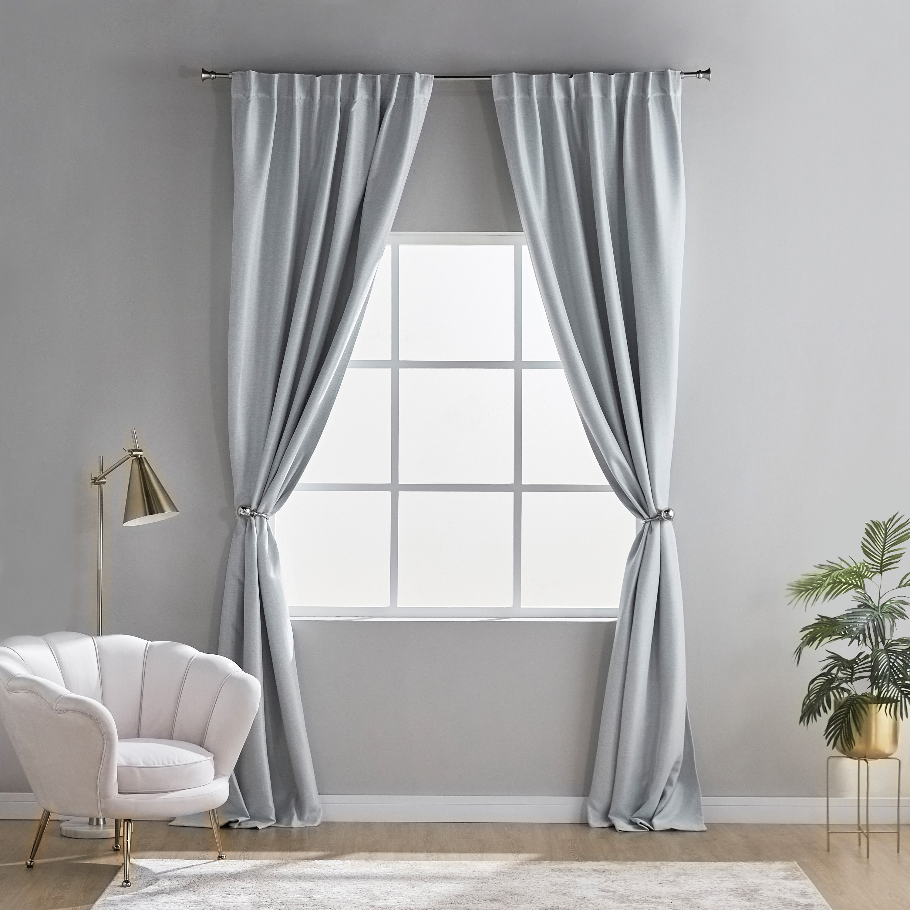 Herringbone 2-Piece Blackout Curtain - 140x300 cm-household-windows-curtains-image-6