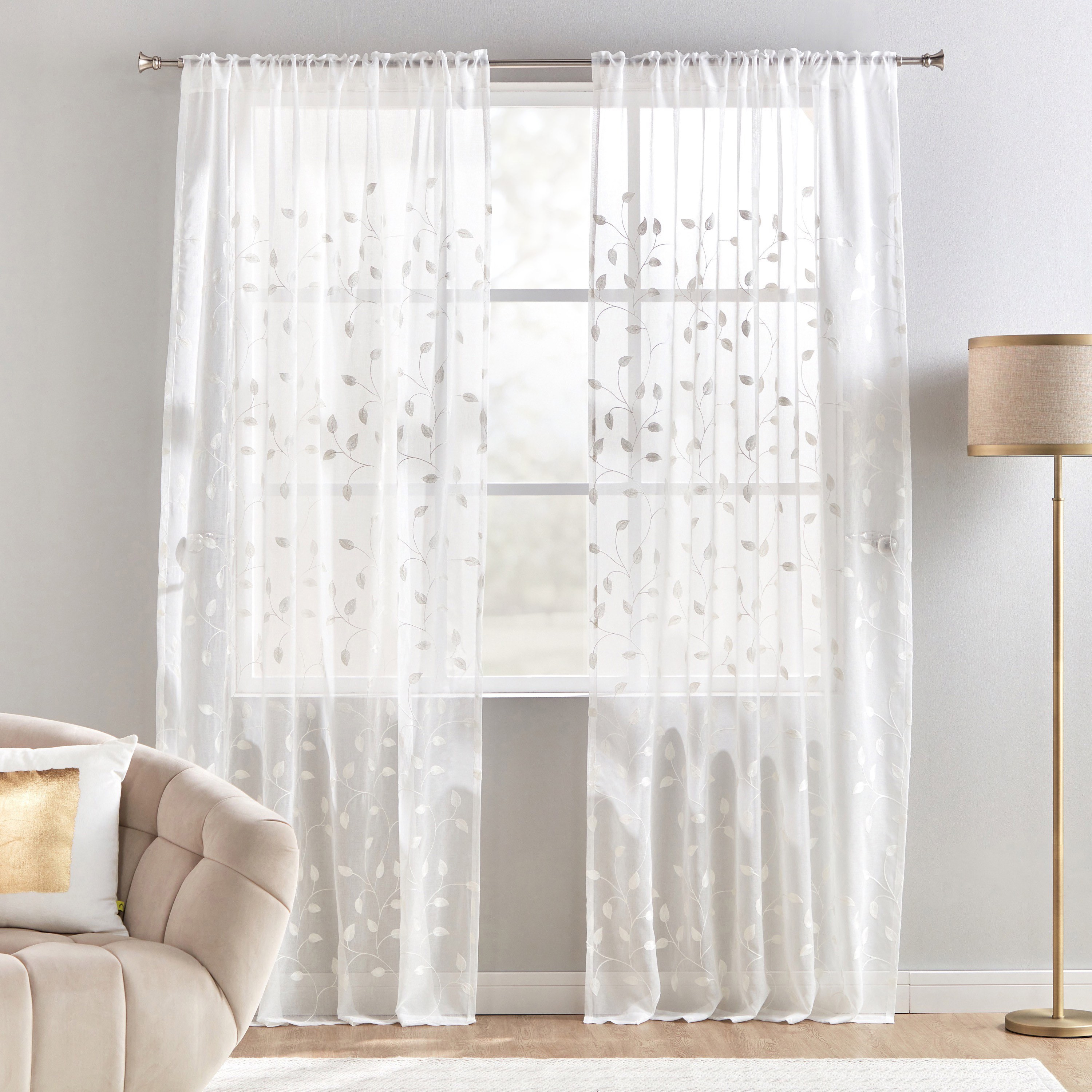 Ines 2-Piece Sheer Curtain Set - 140x240 cm