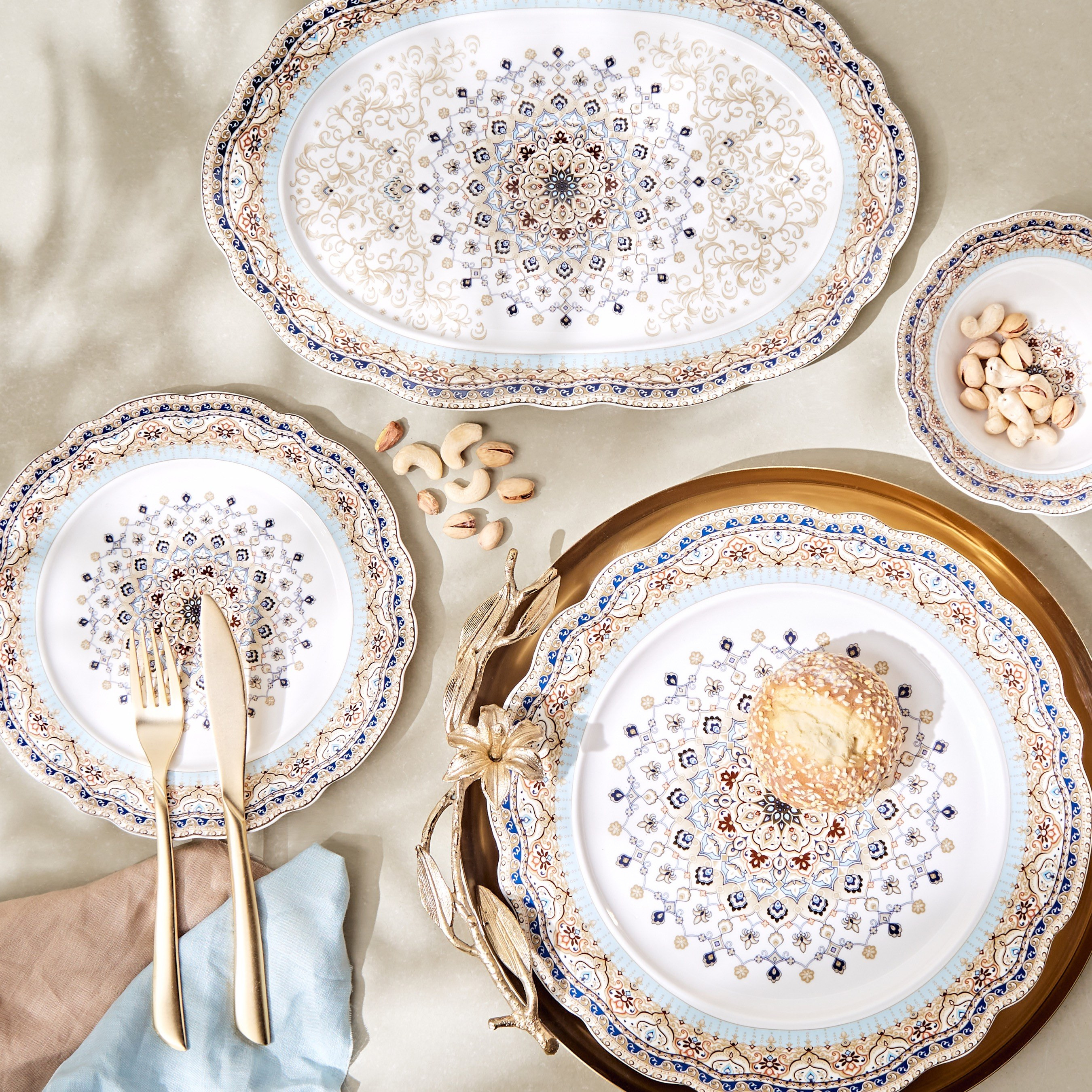 Danietta Printed Side Plate - 22 cm-household-dining-dinnerware-plates-image-3