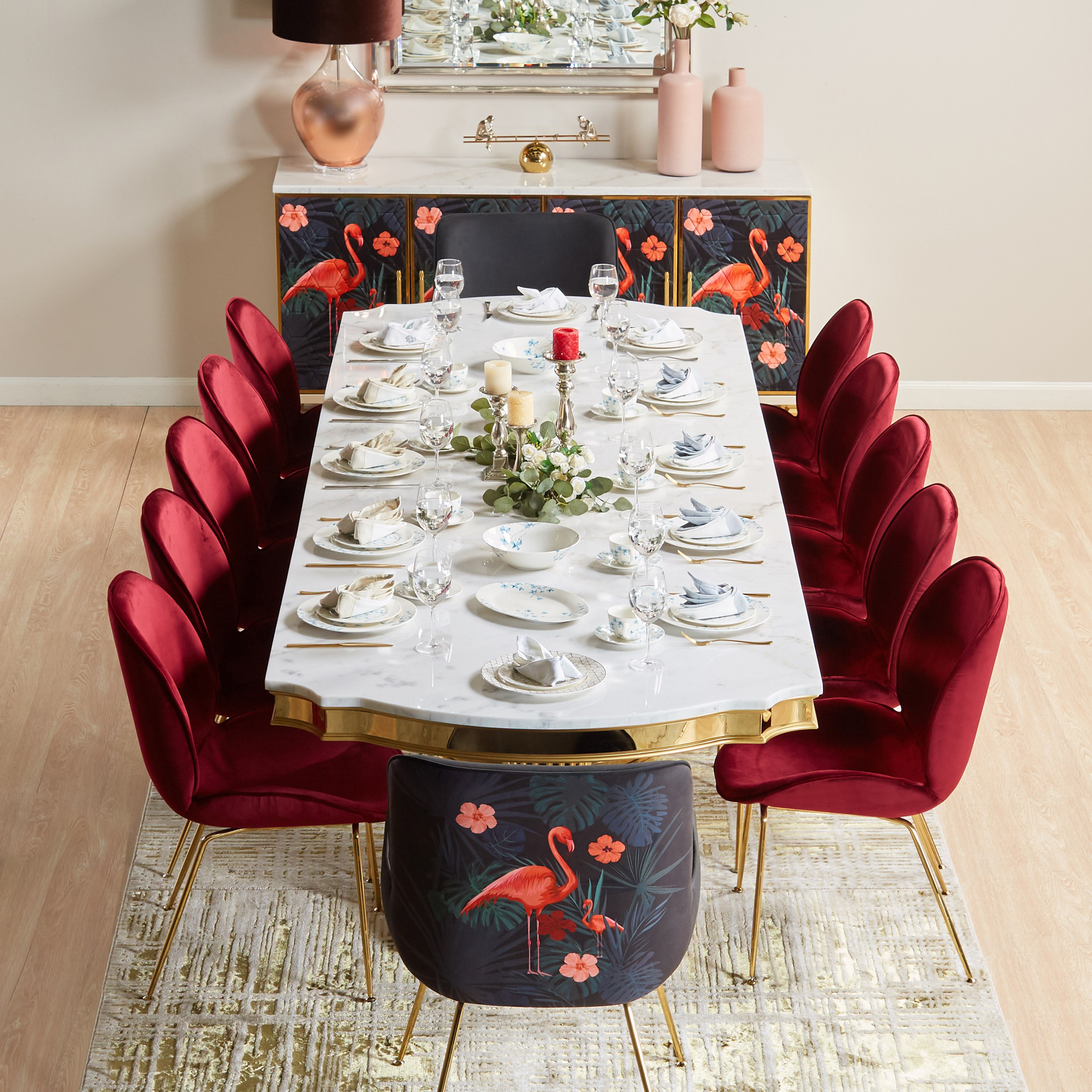 marble dining table for 12