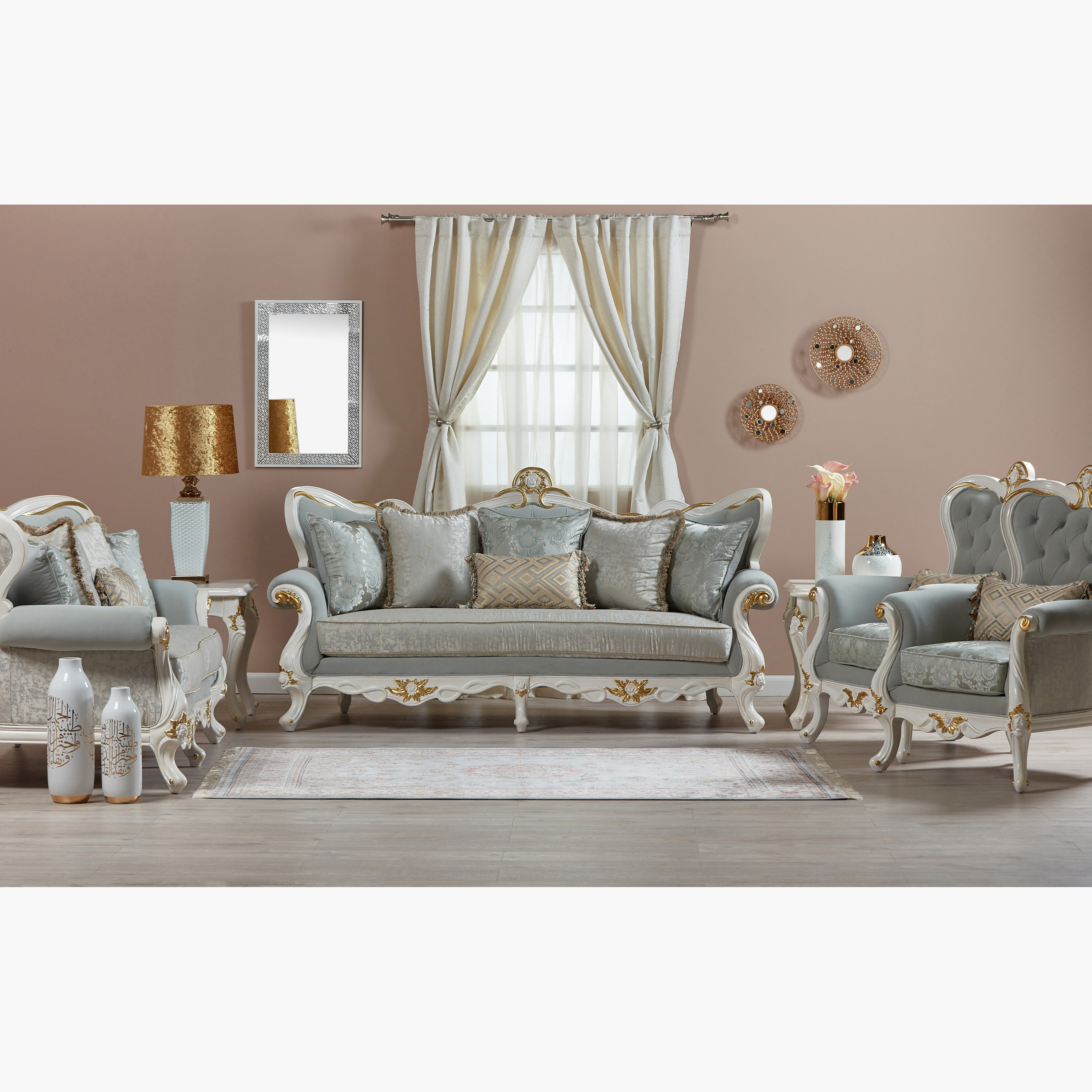 Versailles 3 2 1 1 Seater Fabric Sofa Set