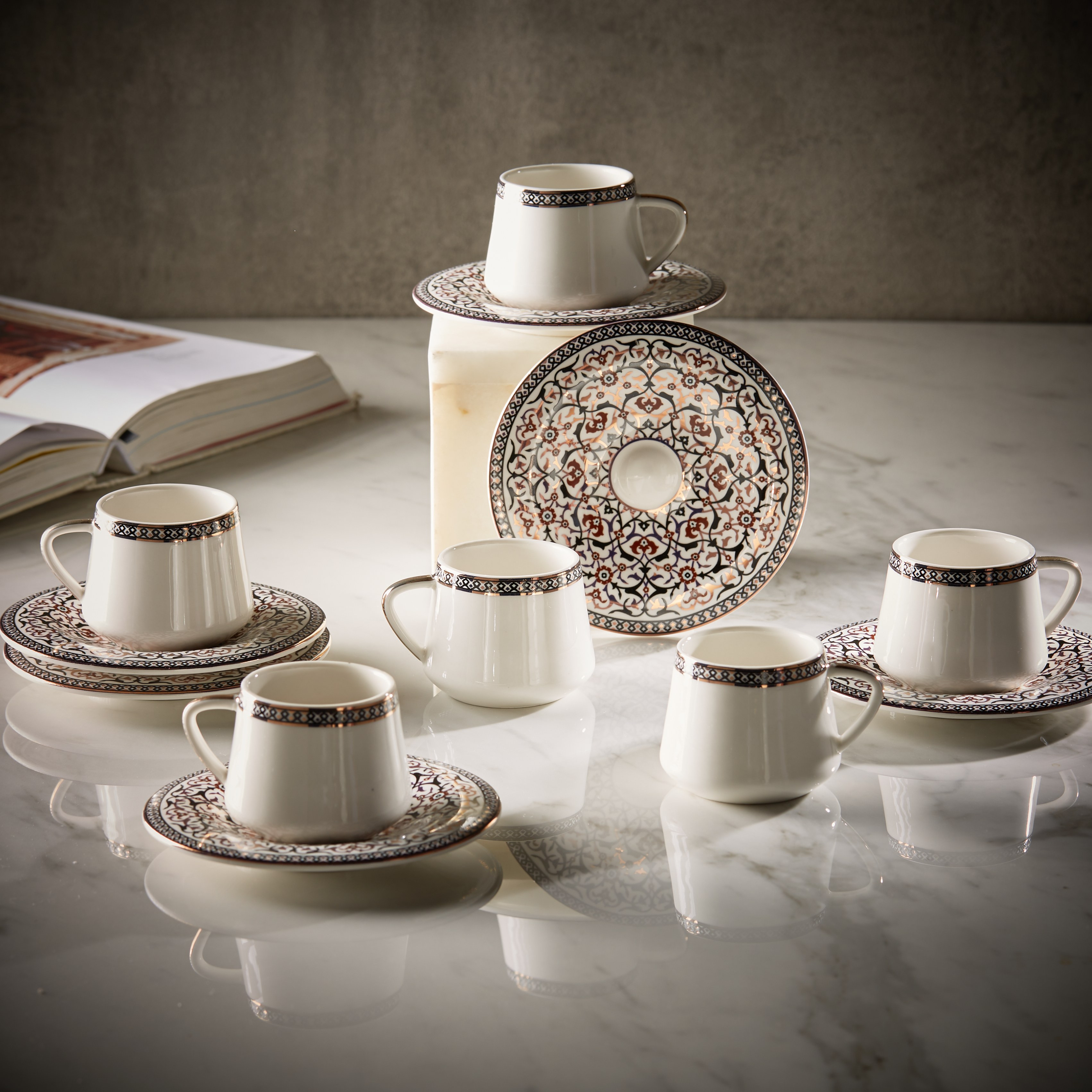 Ebdaa 12-Piece Printed Espresso Set - 80 ml-household-dining-teaandcoffee-teaandcoffeesets-image-4