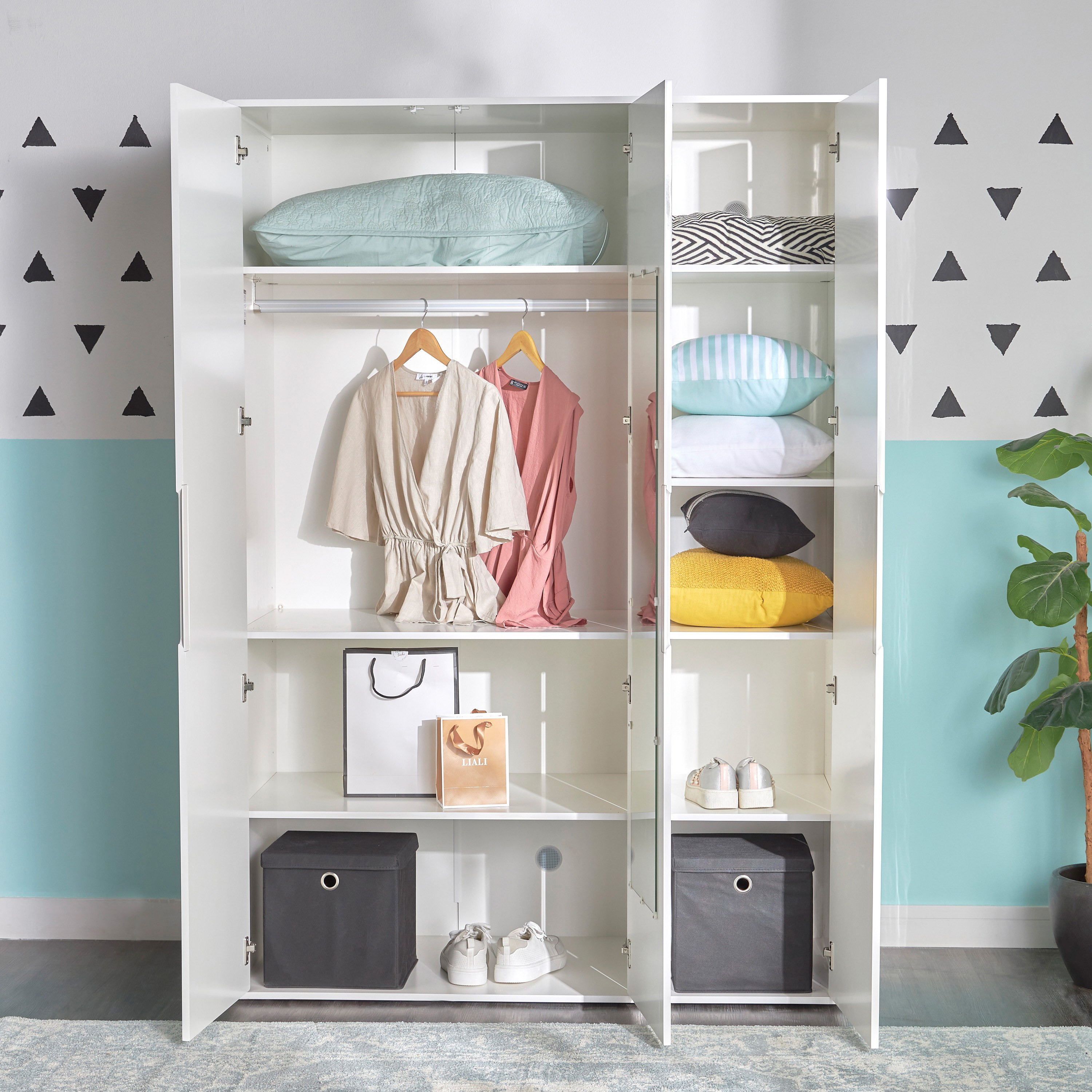 Eden 3-Door Wardrobe-babyandkids-roomfurniture-wardrobes-image-3