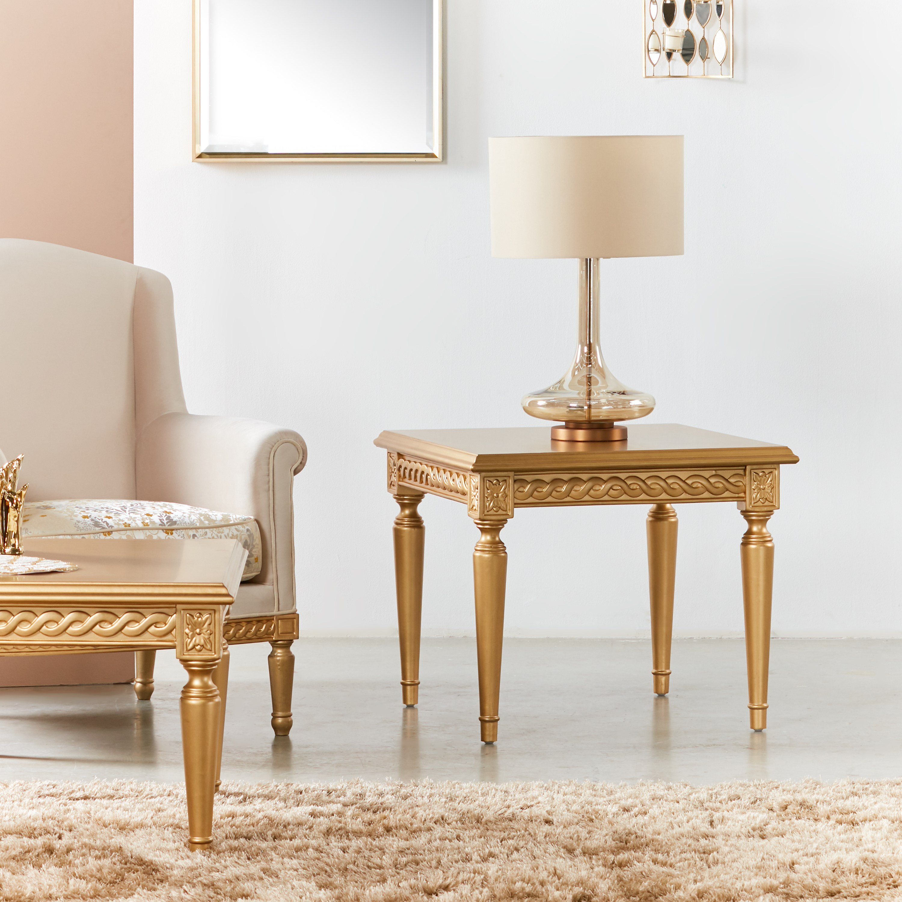 3 piece gold coffee table deals set