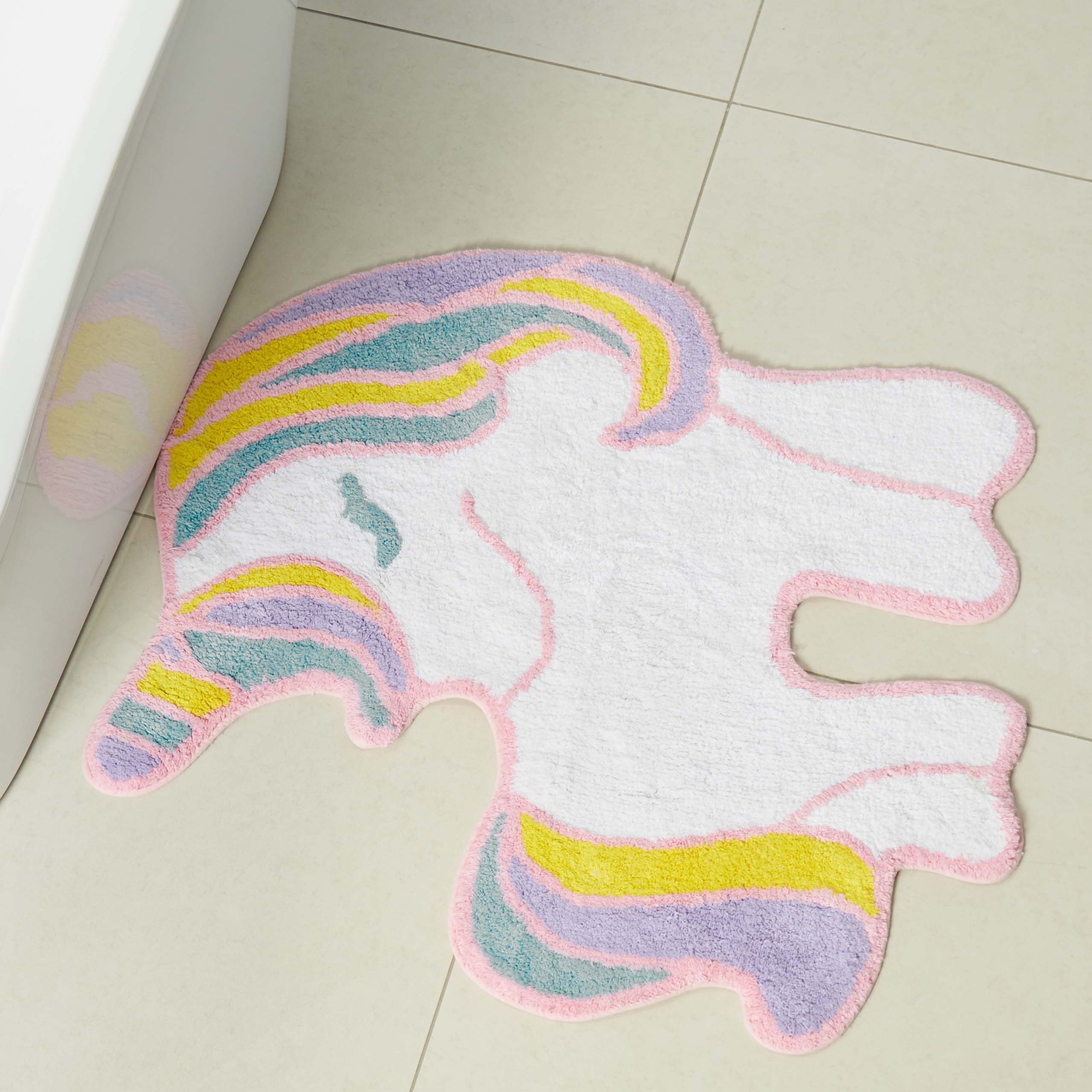Abigail Unicorn Shaped Bath Mat - 76x76 cm