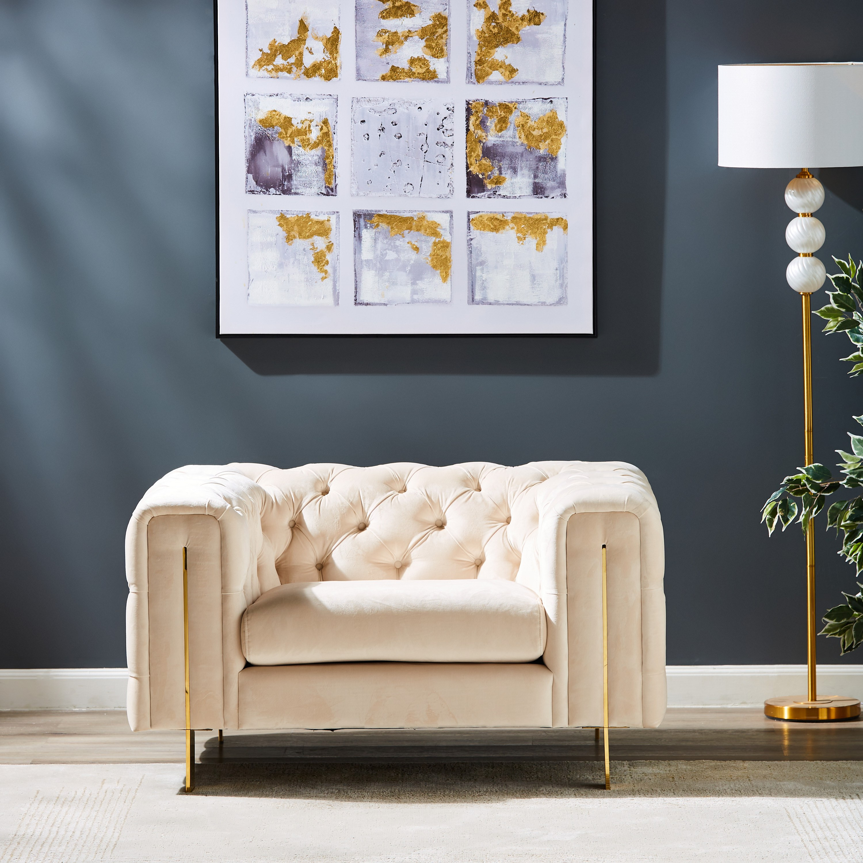 Shop Cindy Velvet Armchair | Home Centre UAE