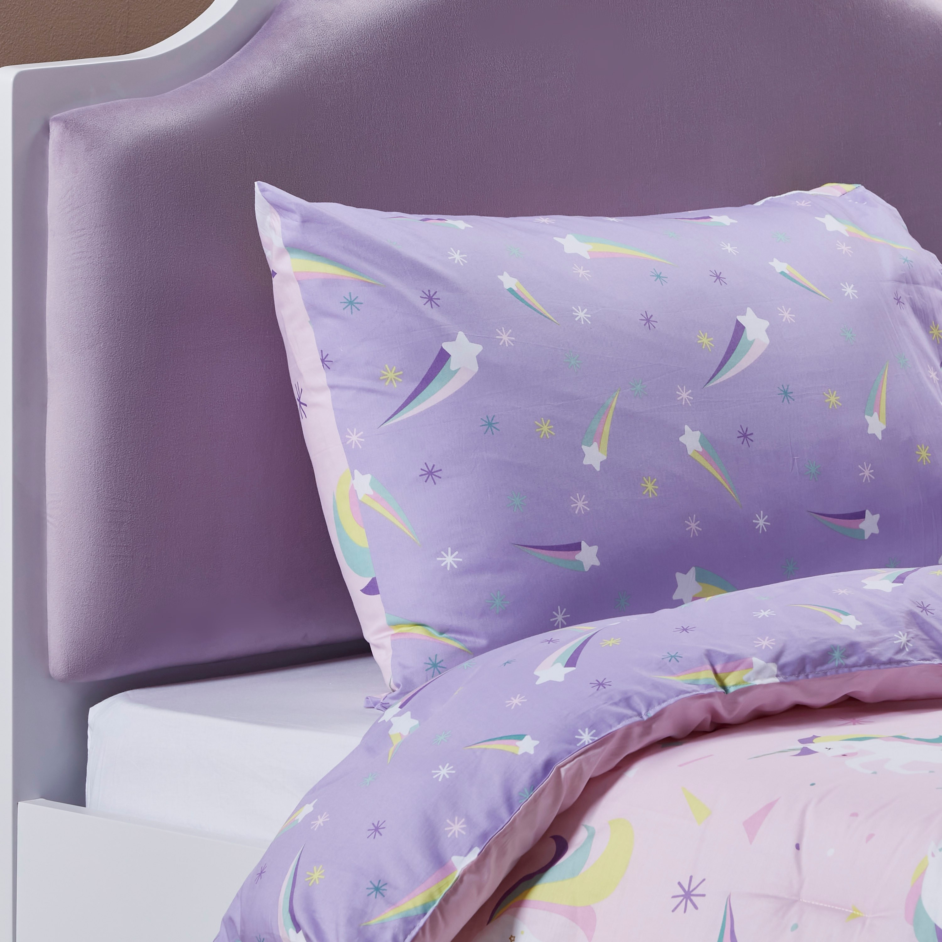 طقم لحاف بطبعات يونيكورن من أبيغيل من قطعتين - 135x220 سم-babyandkids-beddingandwindows-bedding-comforters-image-2