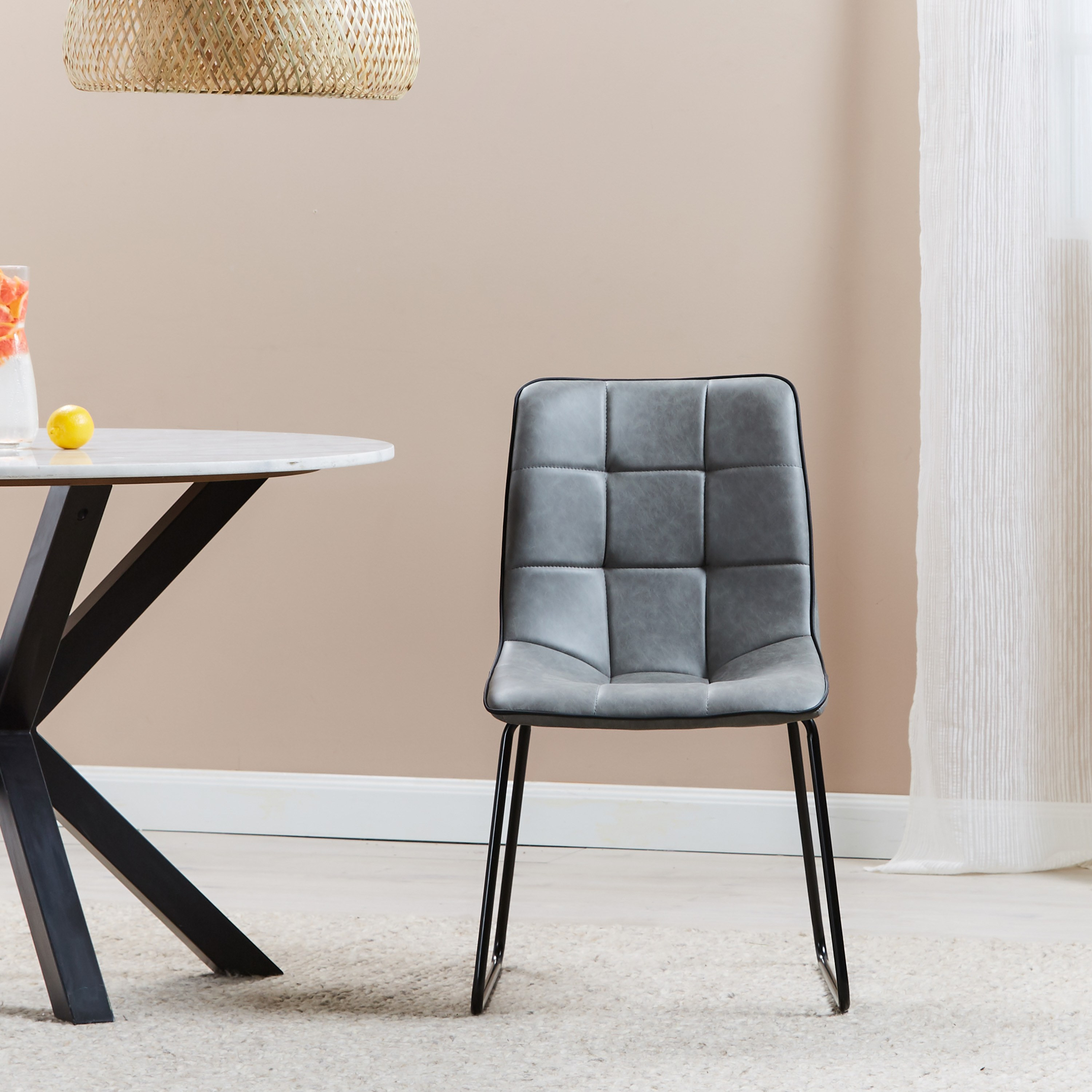 كرسي سفرة جلد - هامبتون-furniture-diningroom-chairsandbenches-image-2