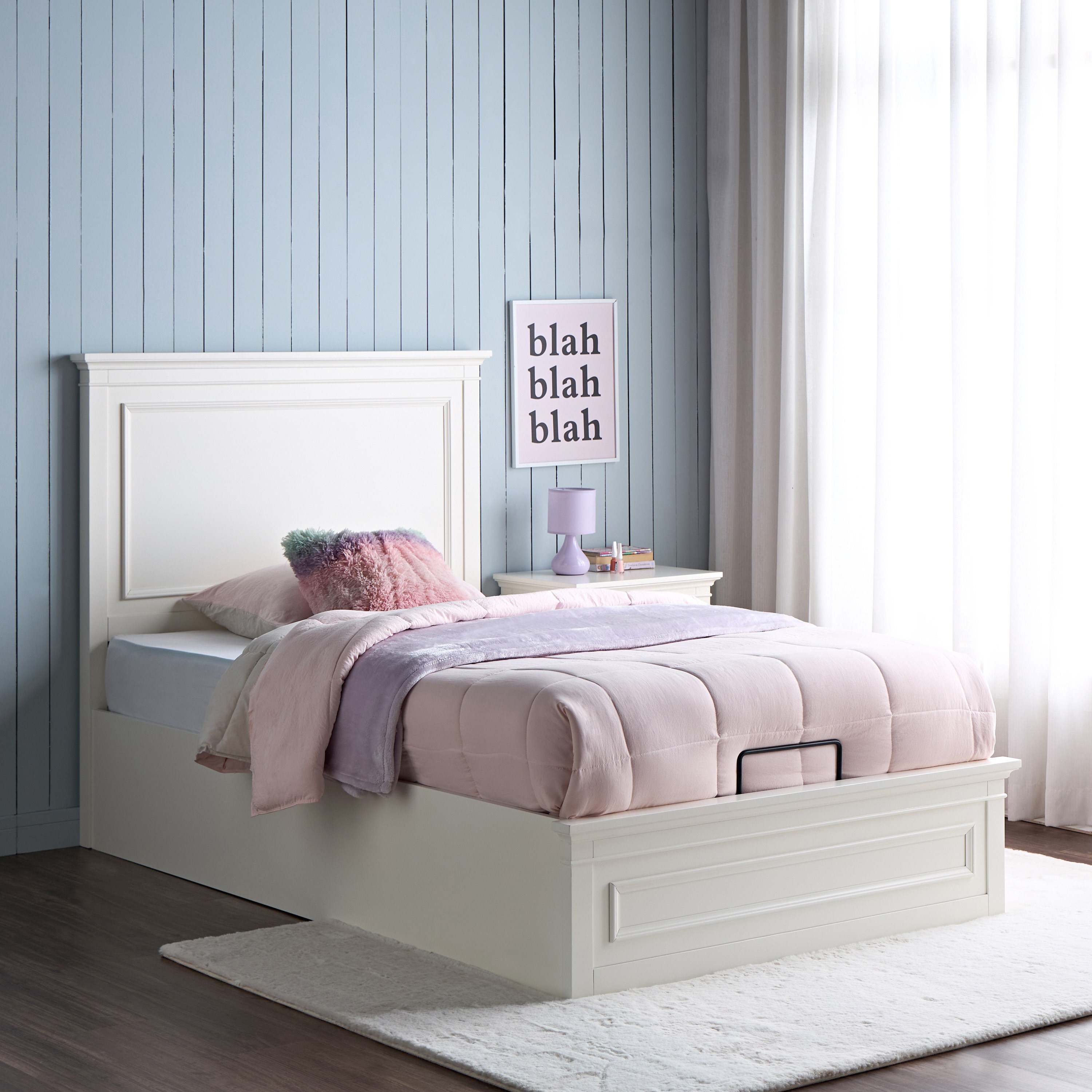 Magnolia oak white twin clearance mates storage bed