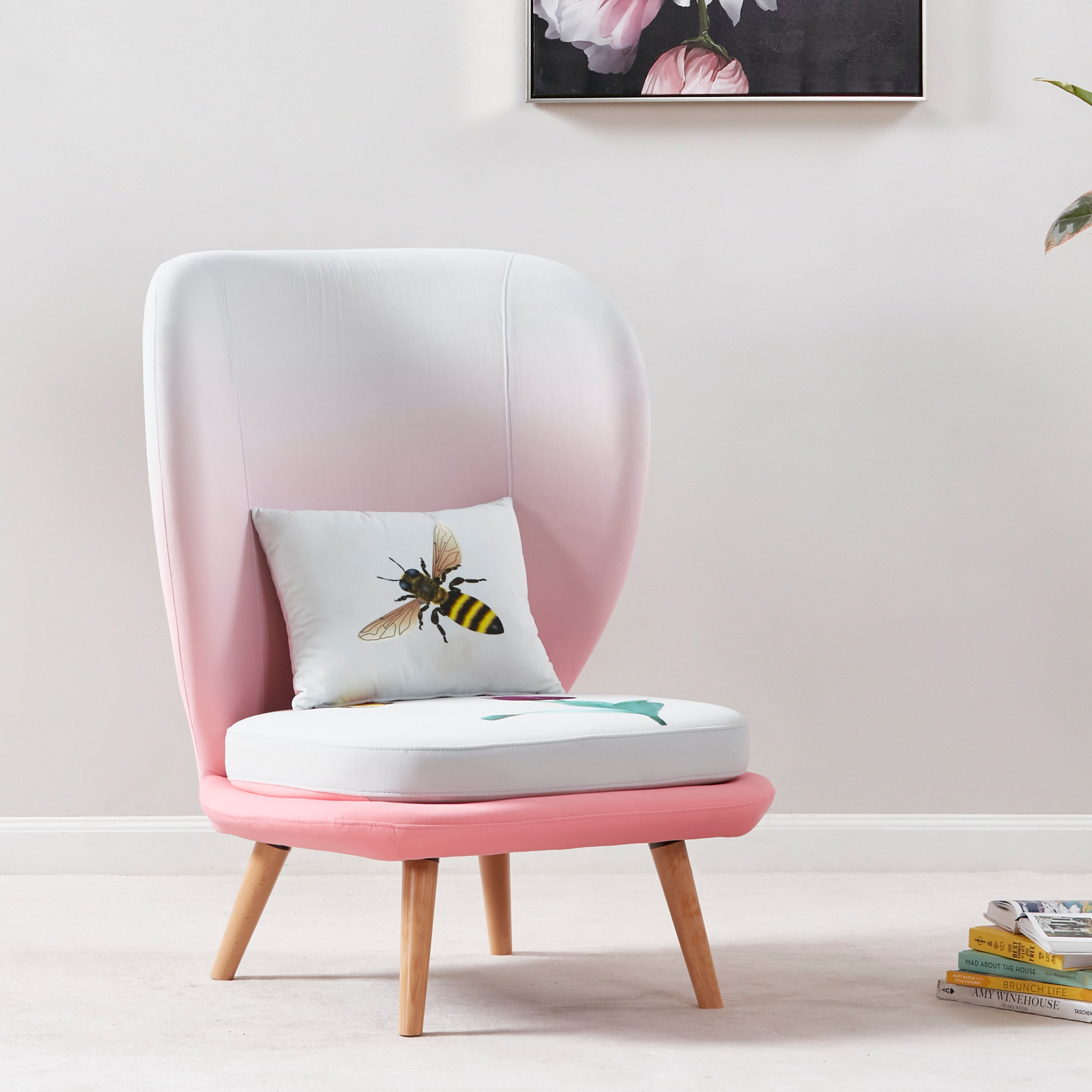 Blush pink deals chair for bedroom