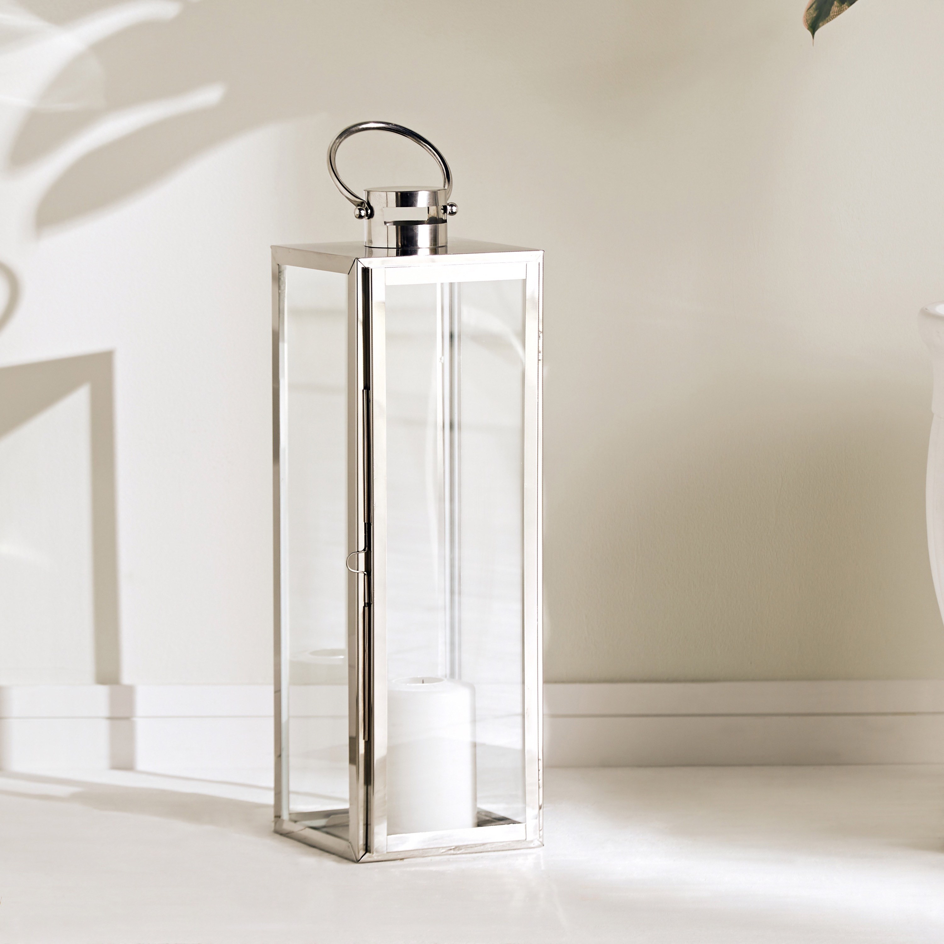 Charles Nested Steel and Glass Lantern-household-decor-candleholdersandlanterns-image-1