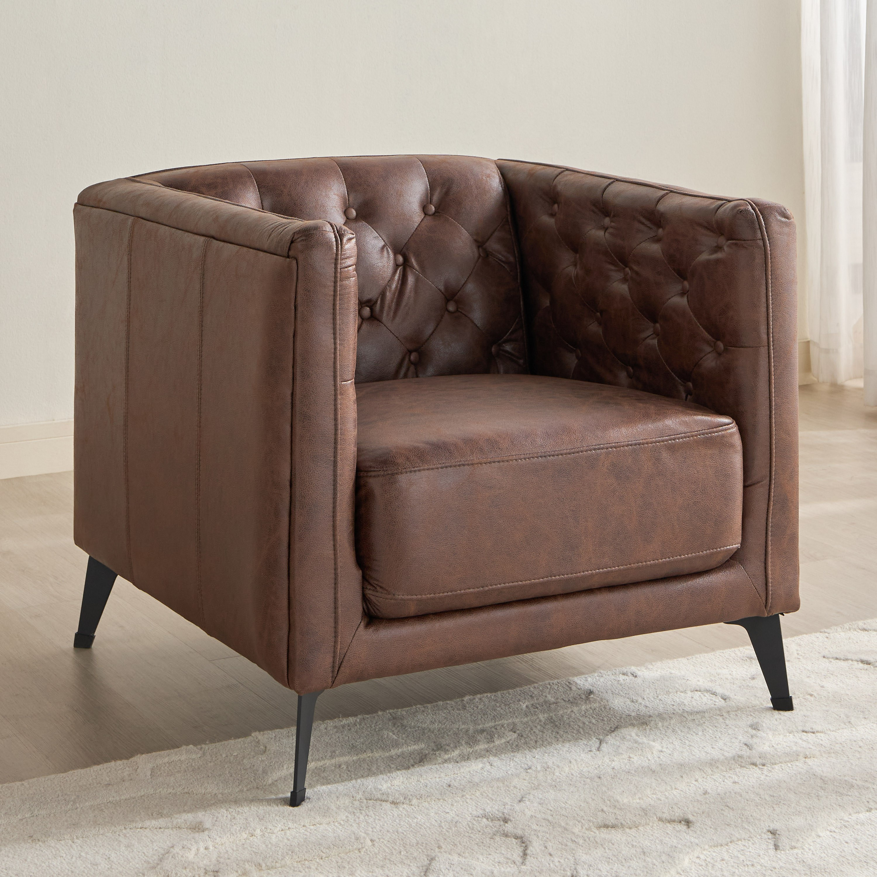 Lannie Faux Leather Armchair