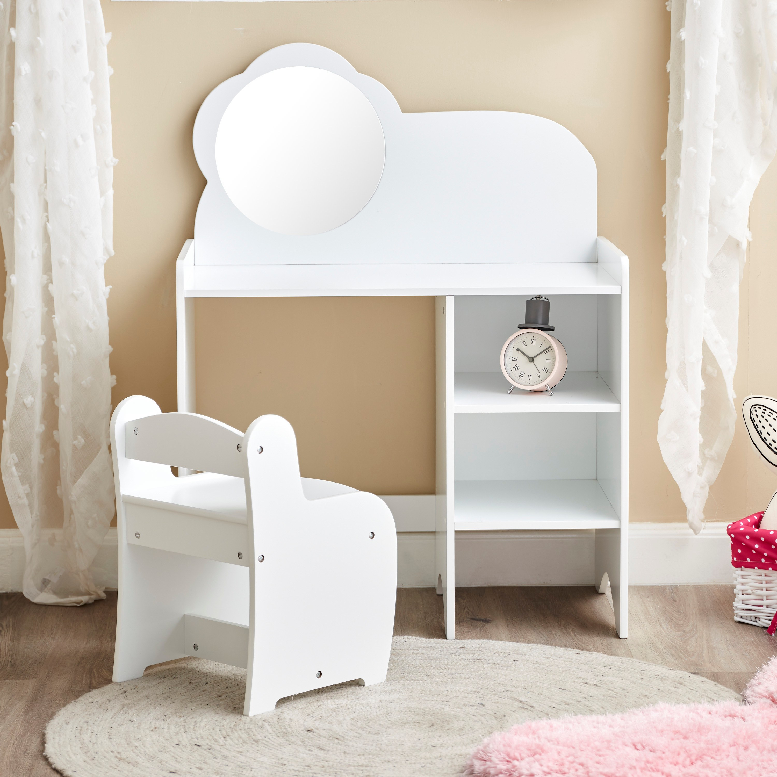 Home Centre Elsa Dresser Mirror with Drawer - Brown : Amazon.in: Home &  Kitchen