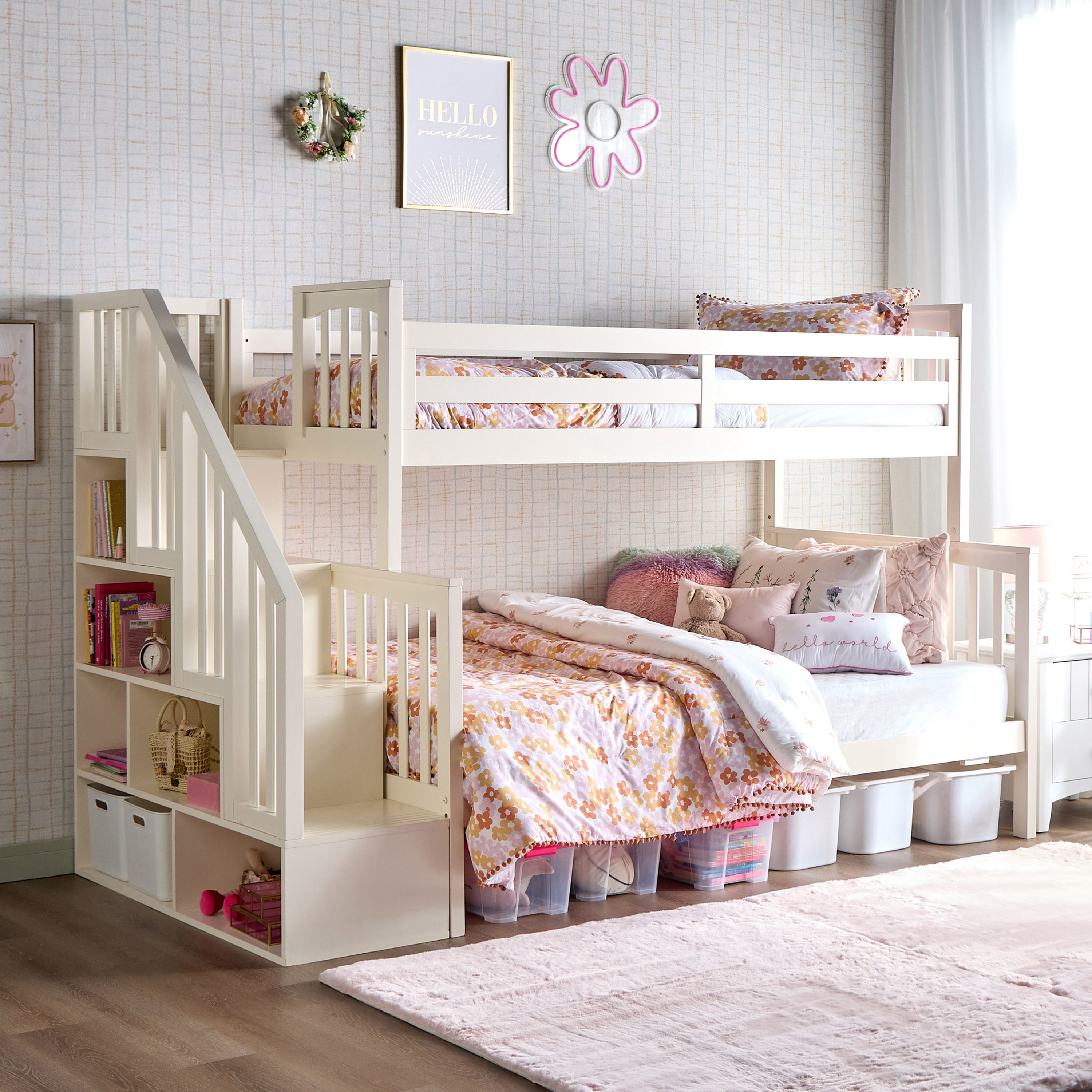 Perry's Trio Bunk Bed - 120x200 cm and 90x200 cm