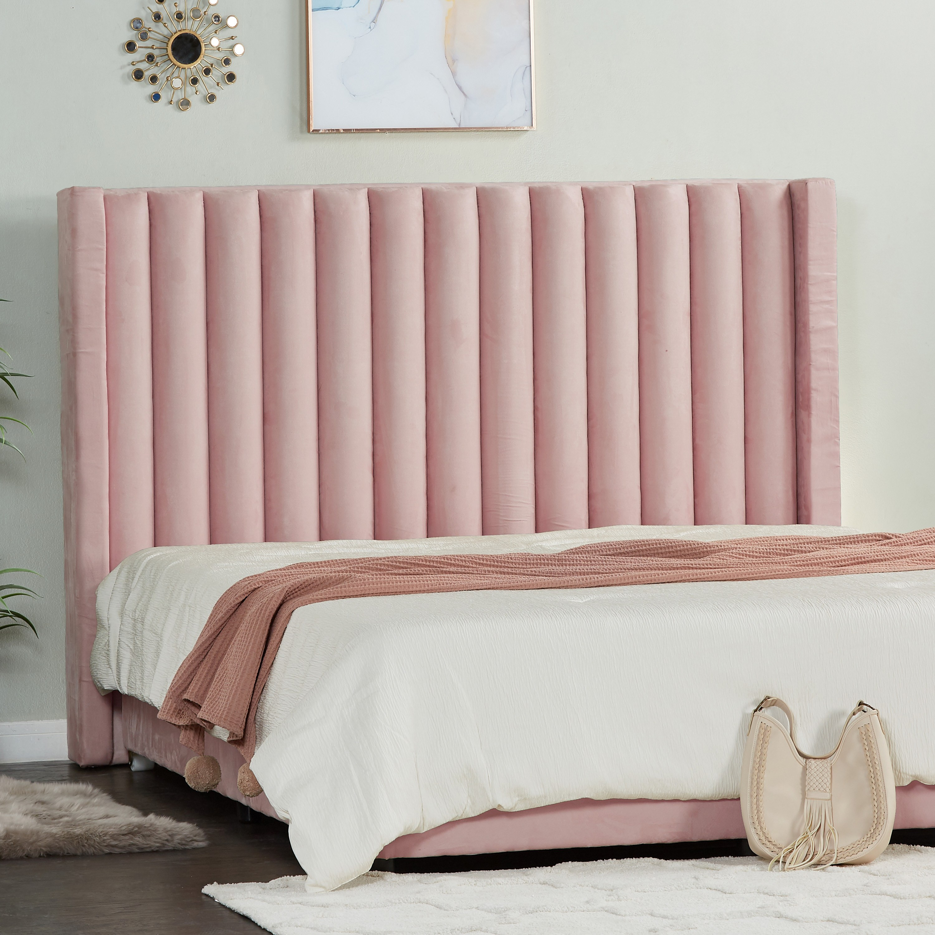 Shop Colette Stripe Queen Headboard 155 cm Online Home Centre