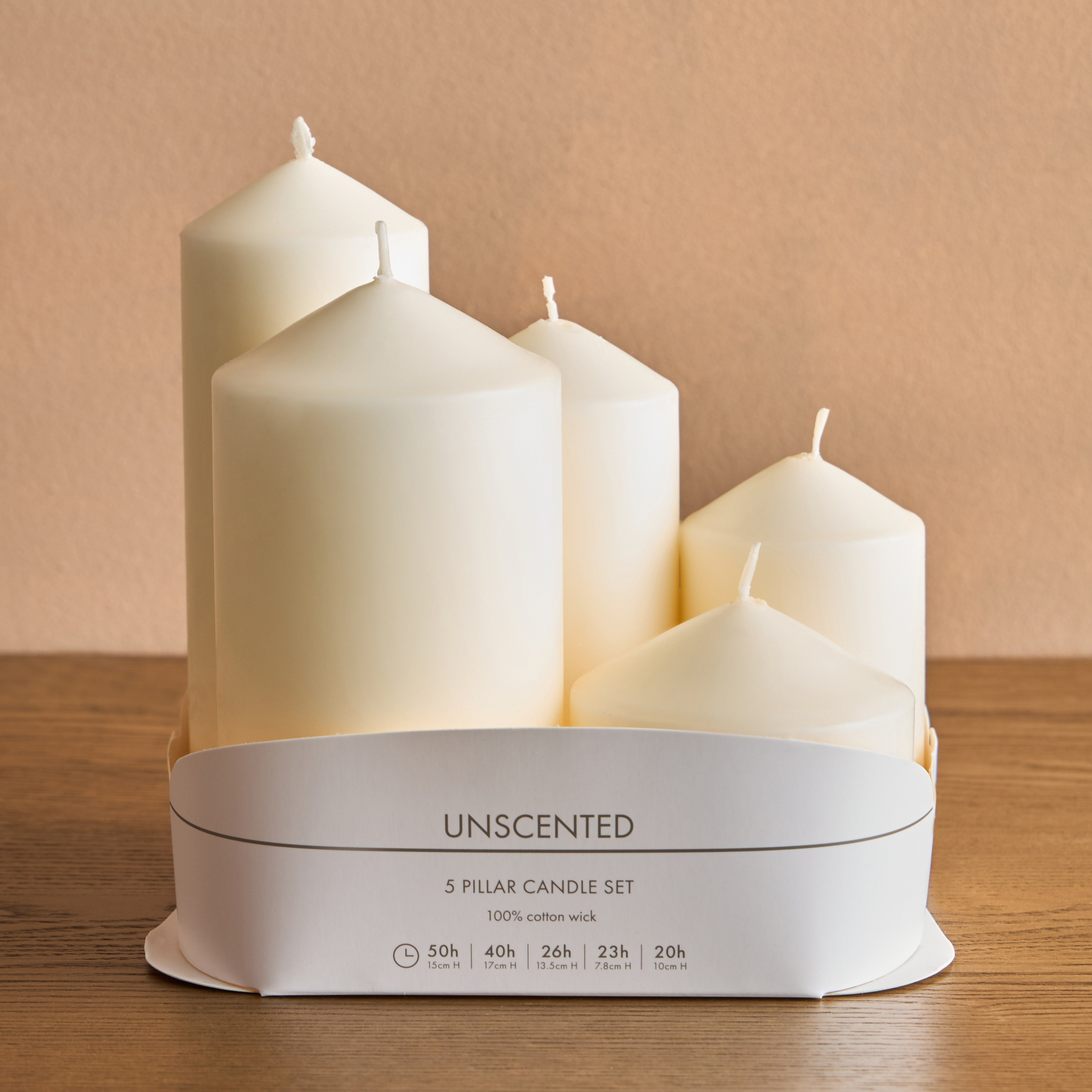 Essentials Unscented Candle Bundle - Set of 5