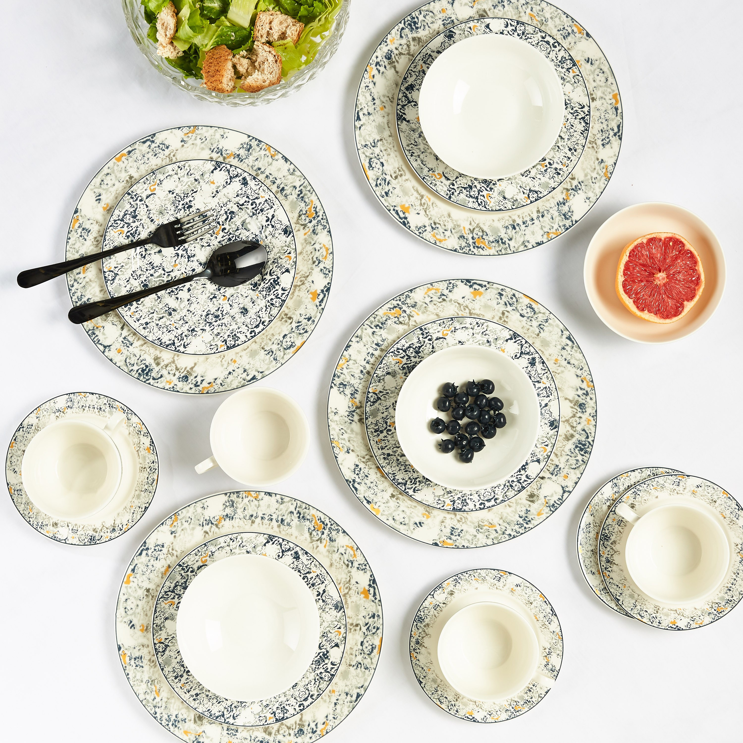 Arcano 20-Piece New Bone China Dinner Set - Serves 4-household-dining-dinnerware-dinnersets-image-1