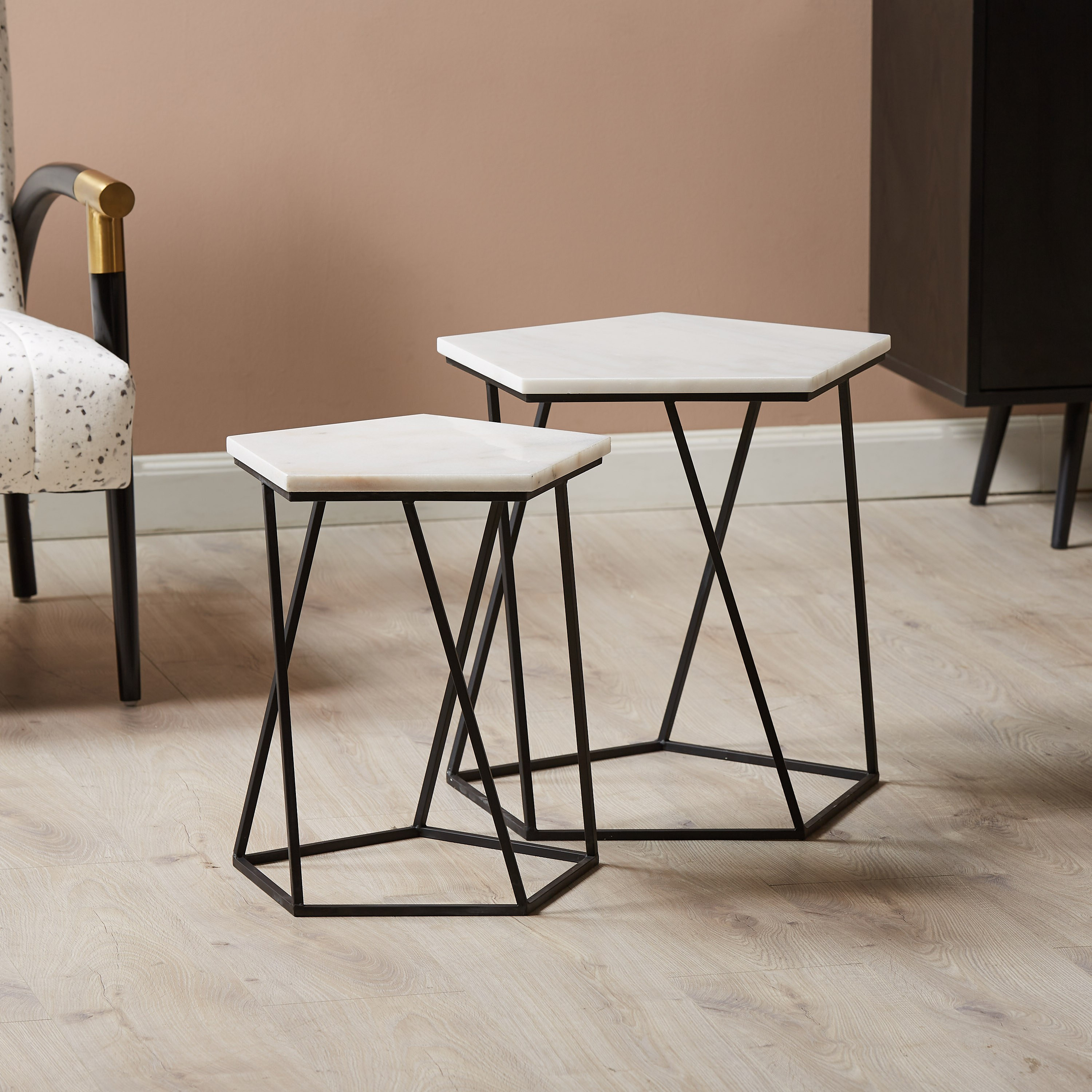 Hexagon deals nesting tables