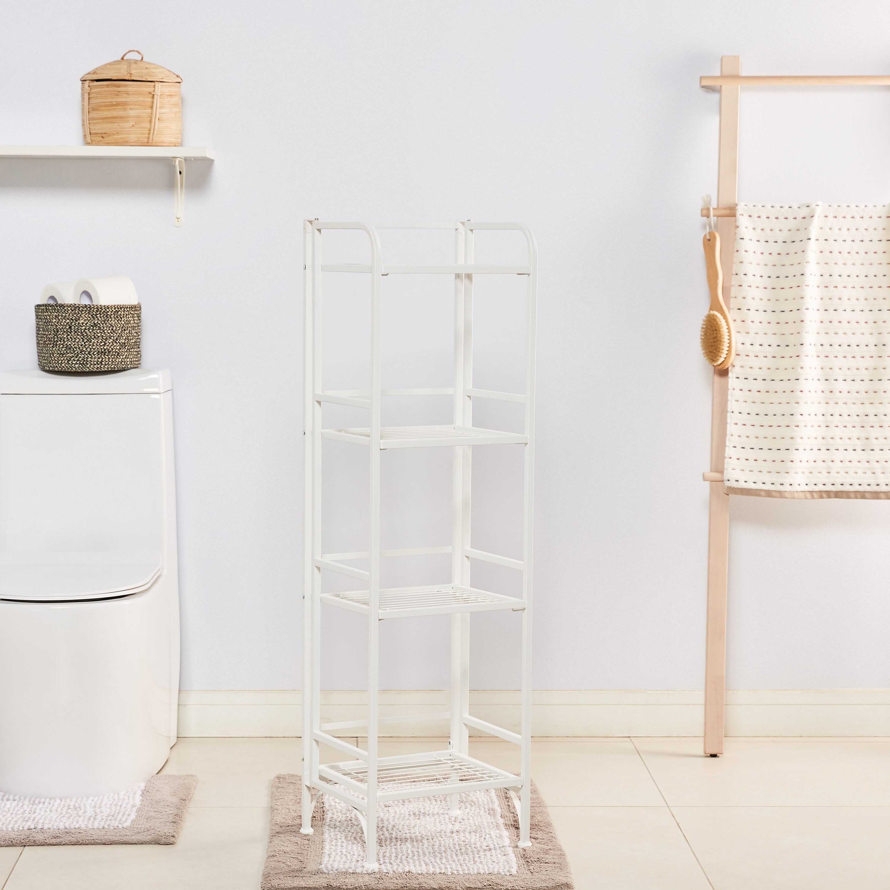 Ovio 4-Tier Folding Rack-household-bathandlaundry-bathroomorganizing-bathroomracksandtrolleys-image-2