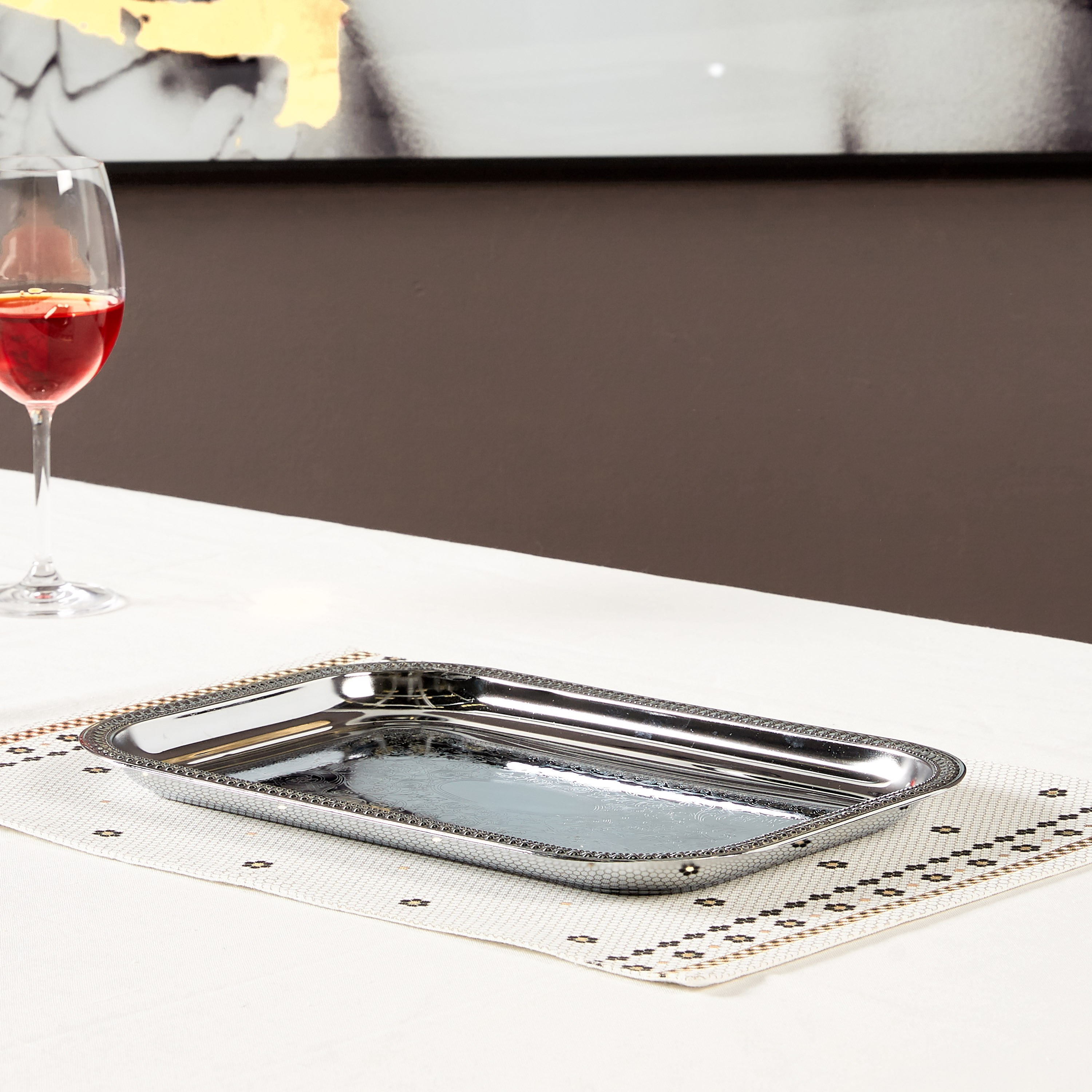 Lenox Rectangular Tray with Laser Design-household-dining-serveware-servingtrays-image-1