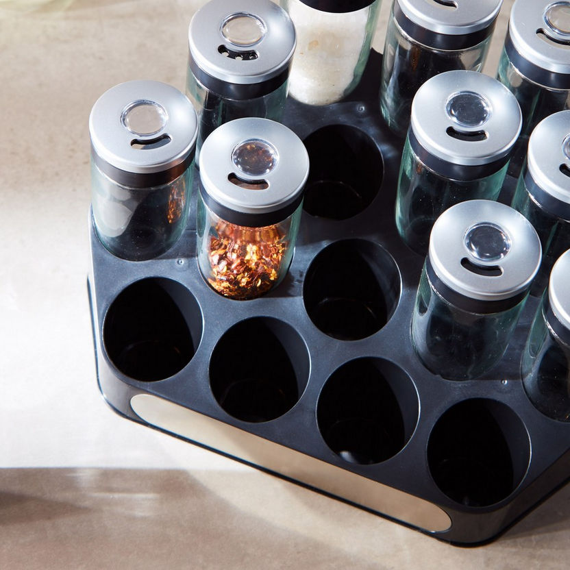 Shop Tasty 16-Jar Spice Rack with Holder Set | Home Centre KSA
