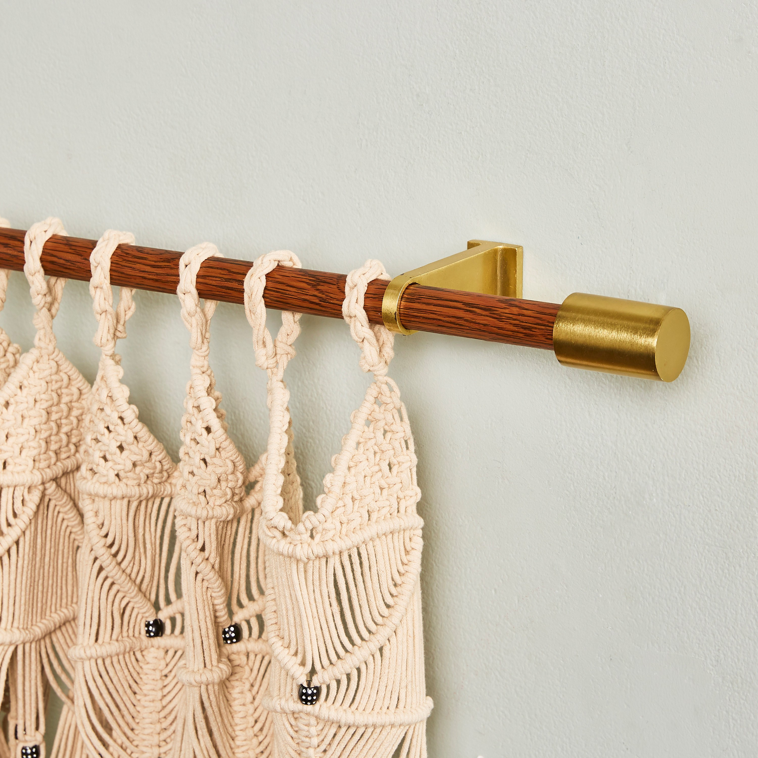 Aries Wooden Single Extendable Curtain Rod - 112-274 cm-household-windows-curtainrodsandaccessories-curtainrods-image-1
