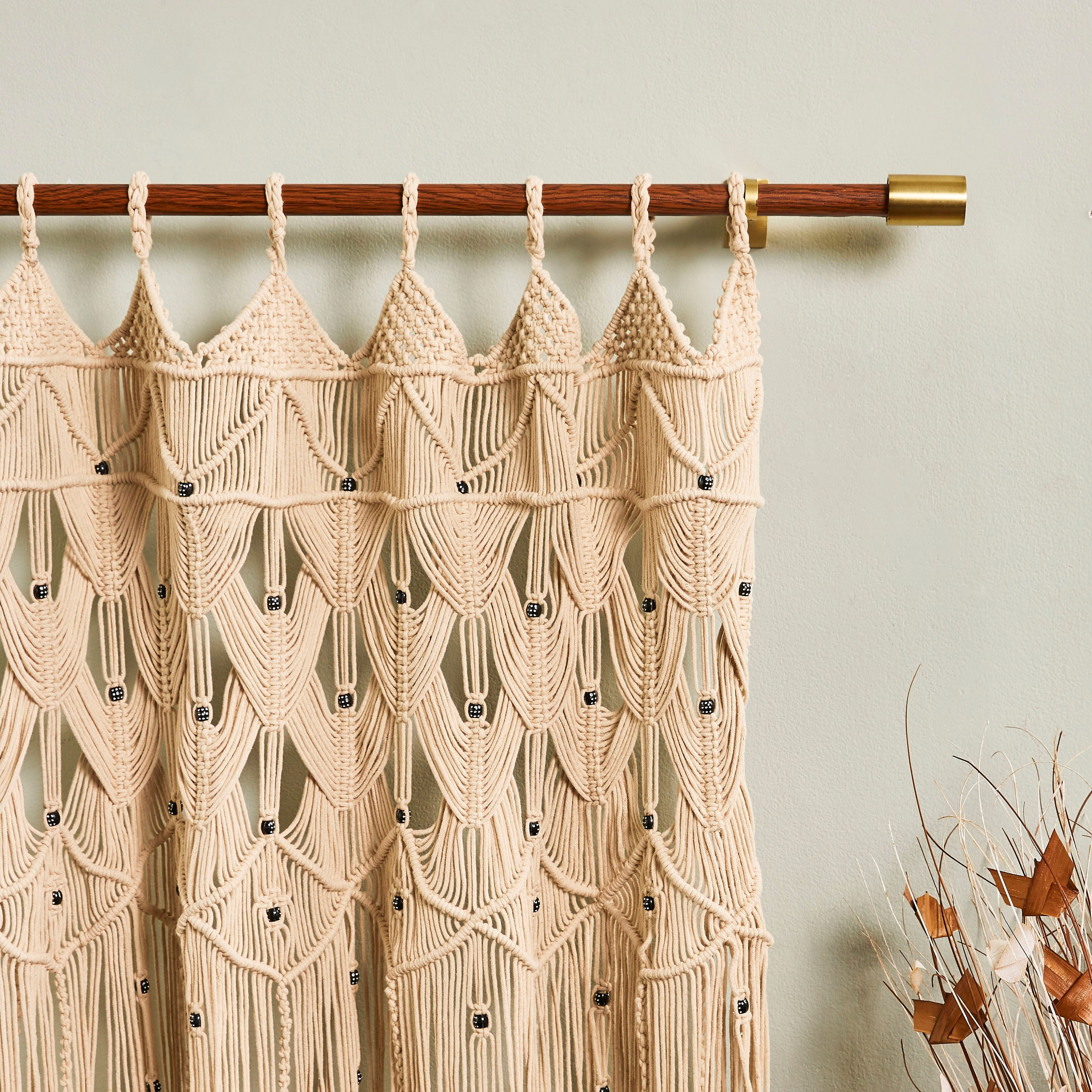 Aries Wooden Single Extendable Curtain Rod - 112-274 cm-household-windows-curtainrodsandaccessories-curtainrods-image-3