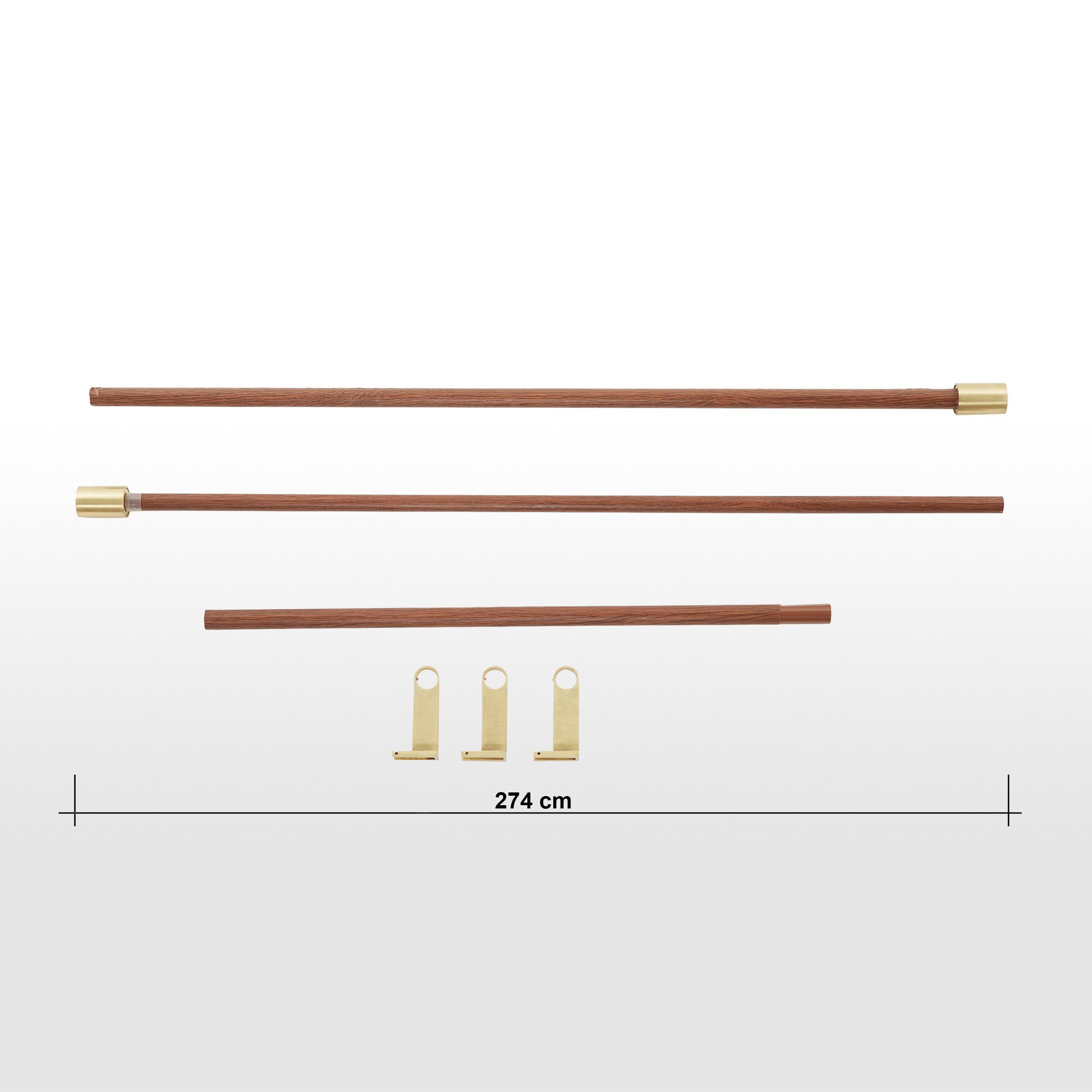 Aries Wooden Single Extendable Curtain Rod - 112-274 cm-household-windows-curtainrodsandaccessories-curtainrods-image-4