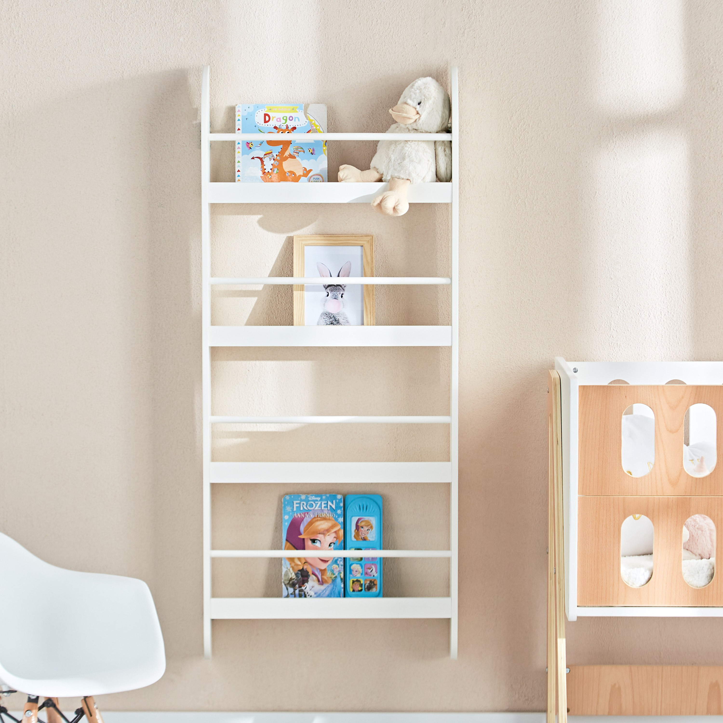 Sutton Gary 4-Tier Bookcase - 80x12x118 cm-babyandkids-decorandlighting-decor-shelves-image-2