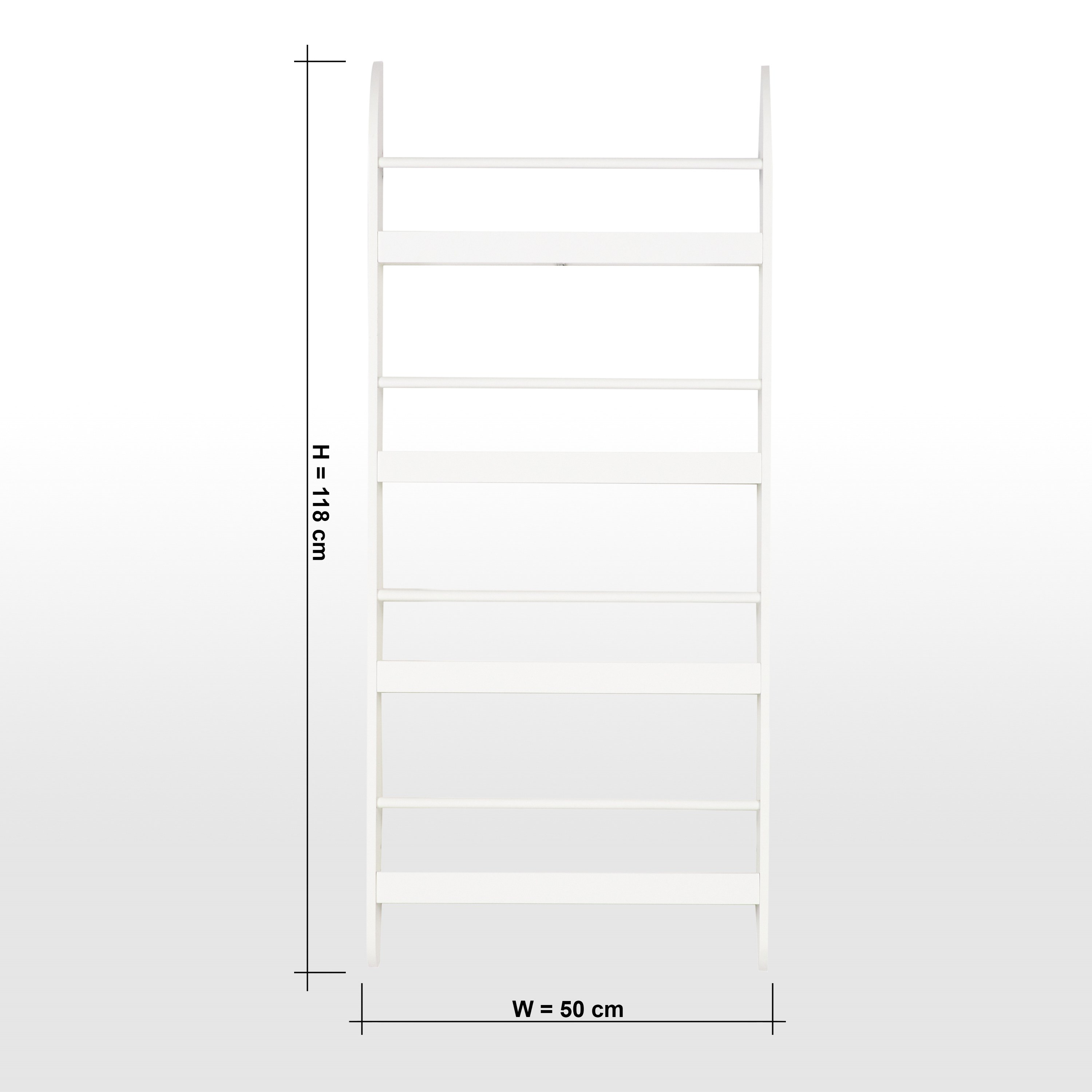 Sutton Gary 4-Tier Bookcase - 80x12x118 cm-babyandkids-decorandlighting-decor-shelves-image-6