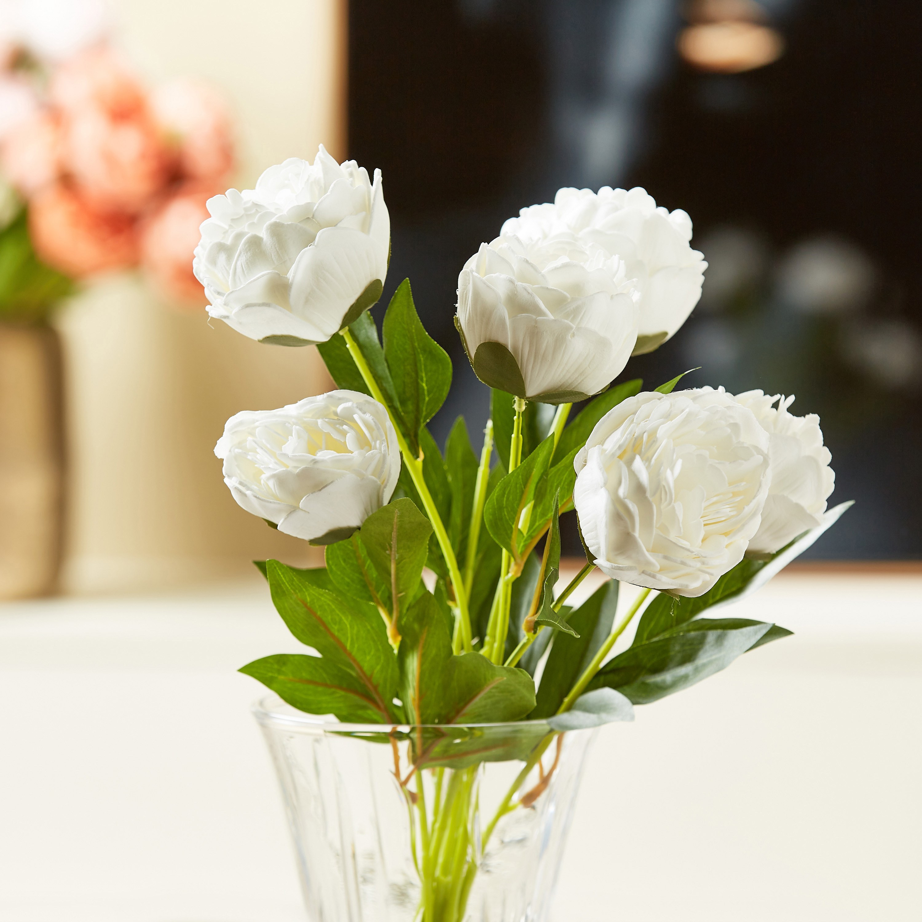 Artificial Peony Stem Flowers - 55 cm-household-gardenandoutdoor-artificialflowersandplants-bundlesandbouquets-image-1