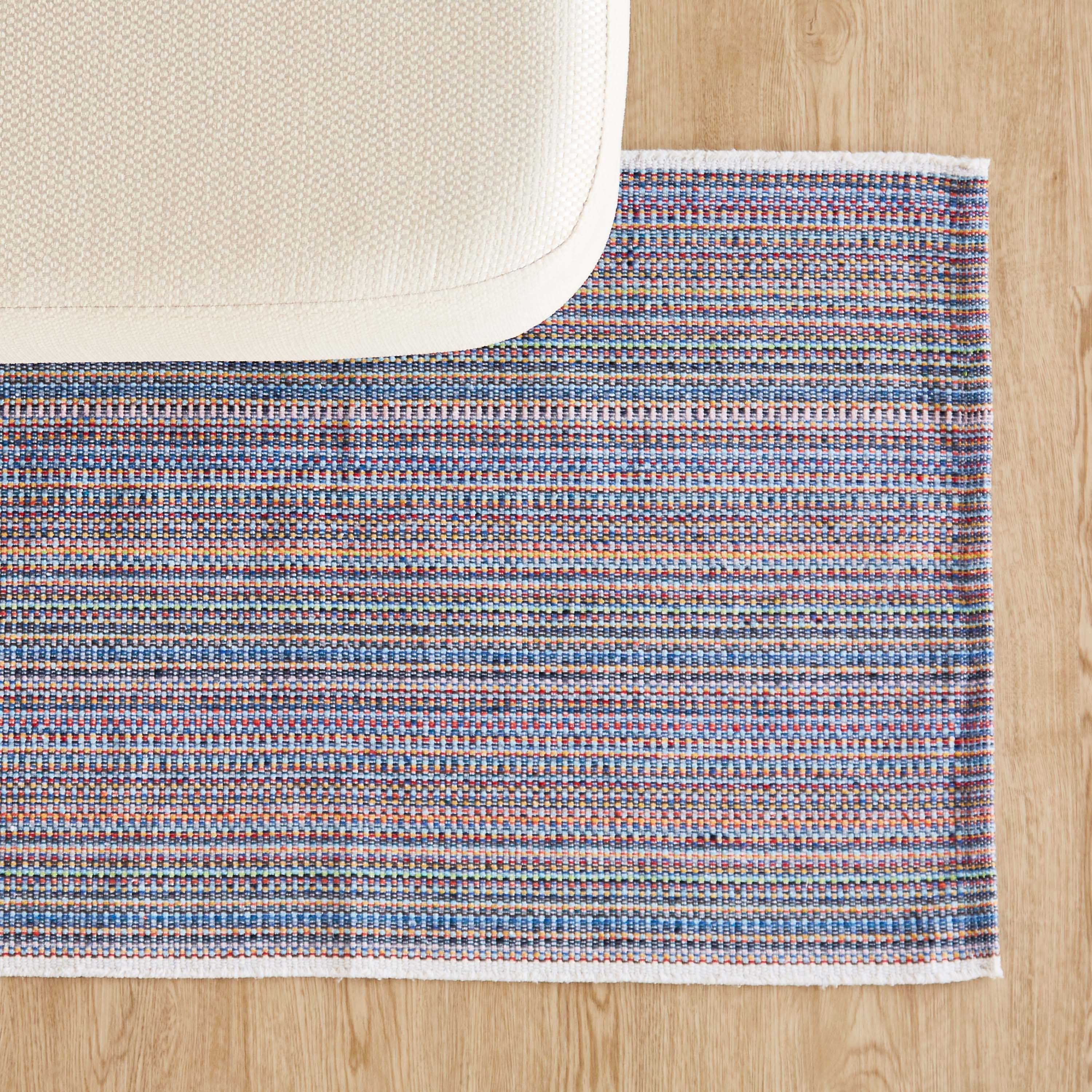 Stria Dhurrie - 50x80 cm, Assorted Colours-household-rugsandcarpets-rugs-image-1