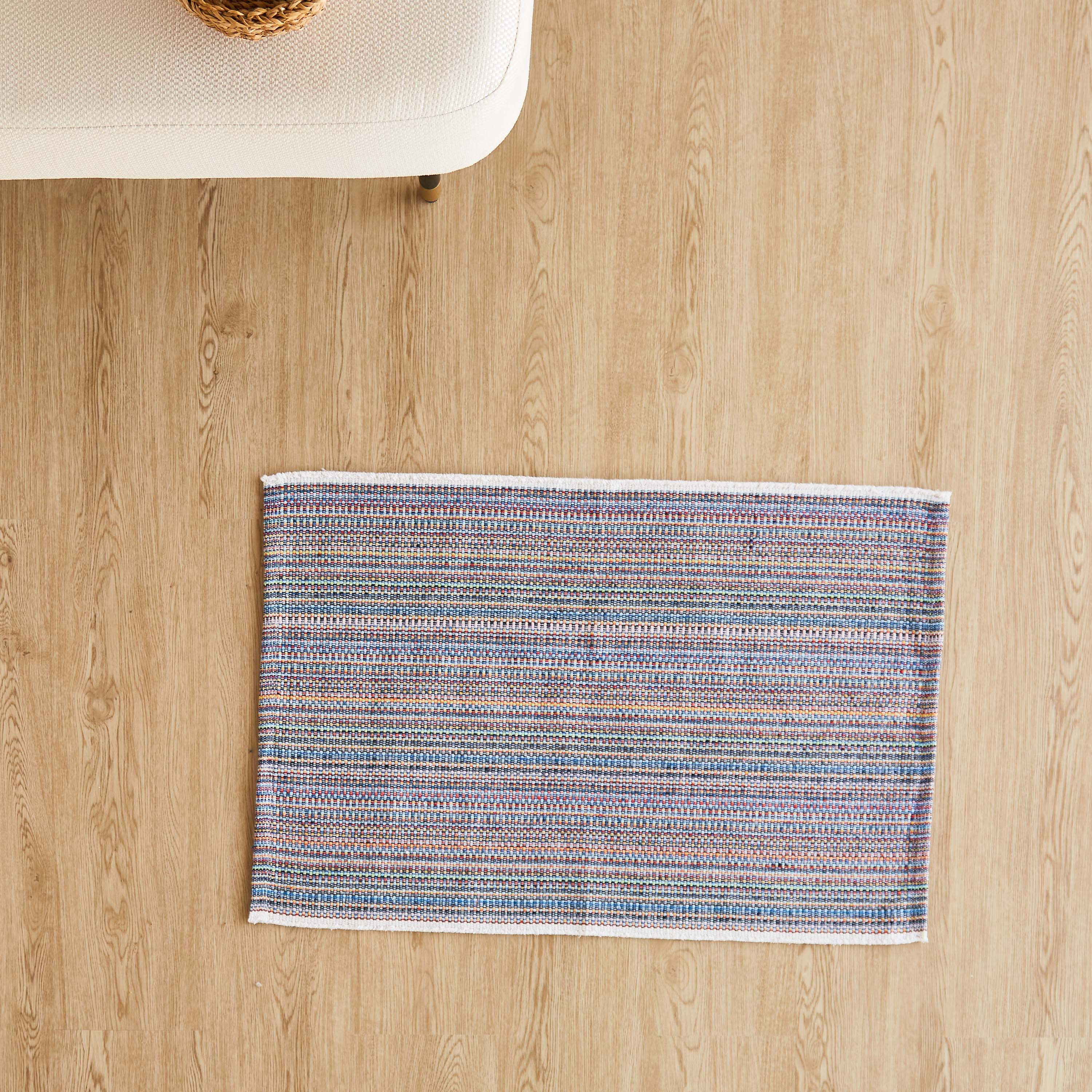 Stria Dhurrie - 50x80 cm, Assorted Colours-household-rugsandcarpets-rugs-image-2