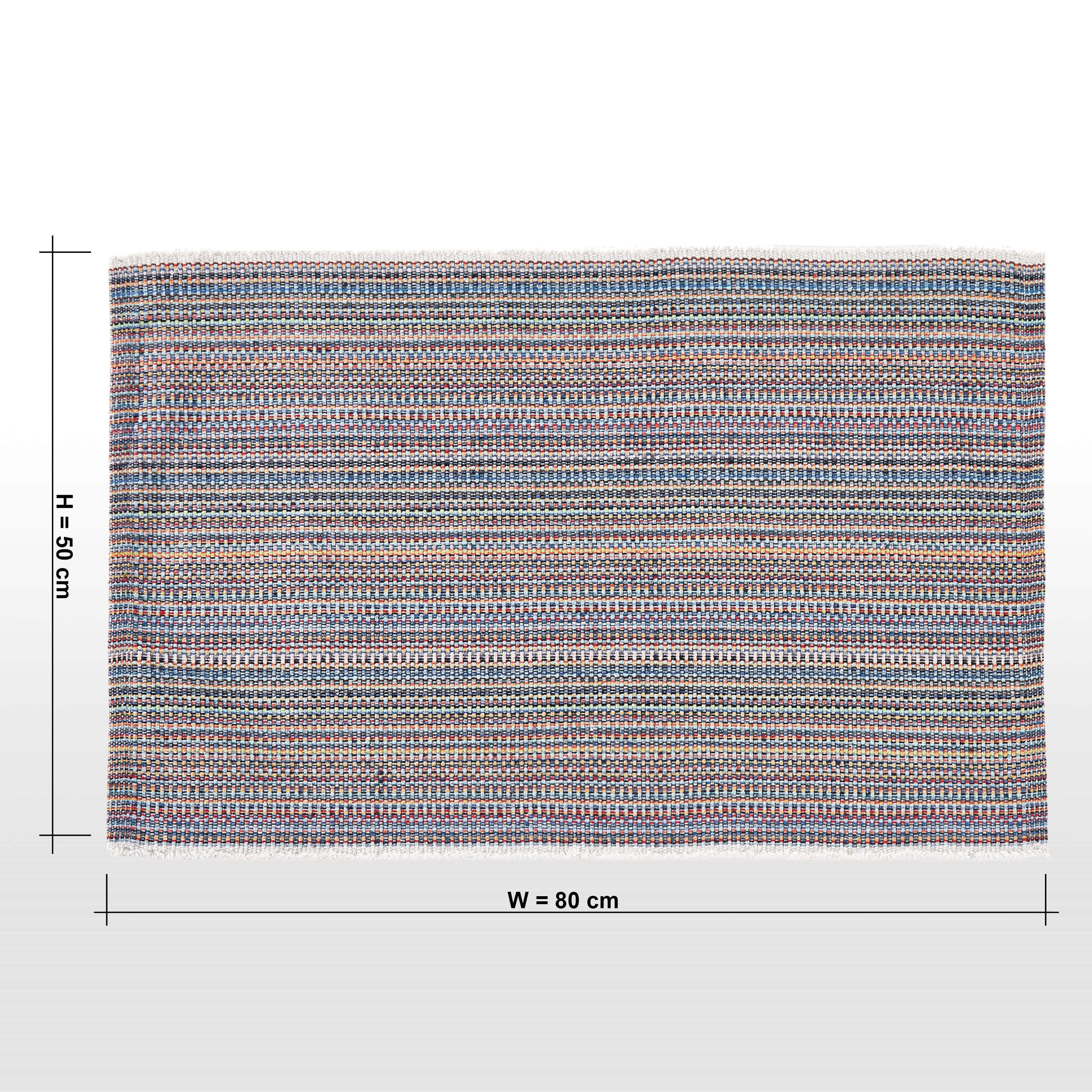 Stria Dhurrie - 50x80 cm, Assorted Colours-household-rugsandcarpets-rugs-image-7