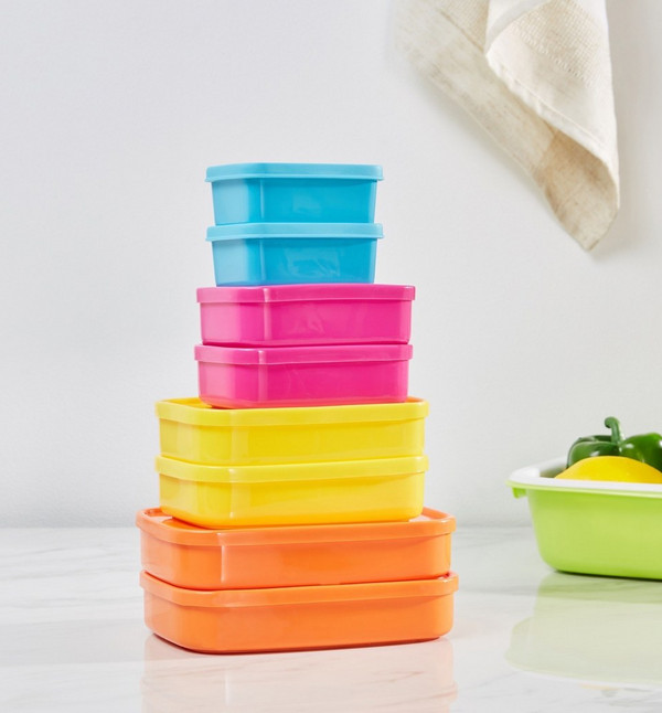 Shop Fun Storage Boxes with Lid - Set of 8 | Home Centre UAE
