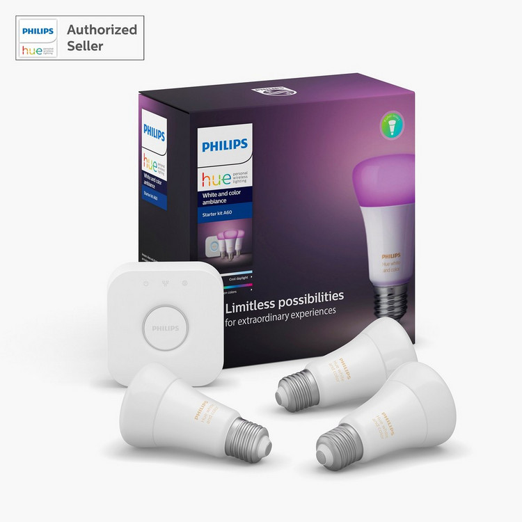 Diacritical Look back Contour Shop Philips Hue White & Colour Ambiance LED Smart Bulb Starter Kit - E27 806 lumen Online | Home centre Qatar Diacritical Look back Contour Shop Philips Hue White & Colour Ambiance LED Smart Bulb Starter Kit - E27 806 lumen Online | Home centre Qatar