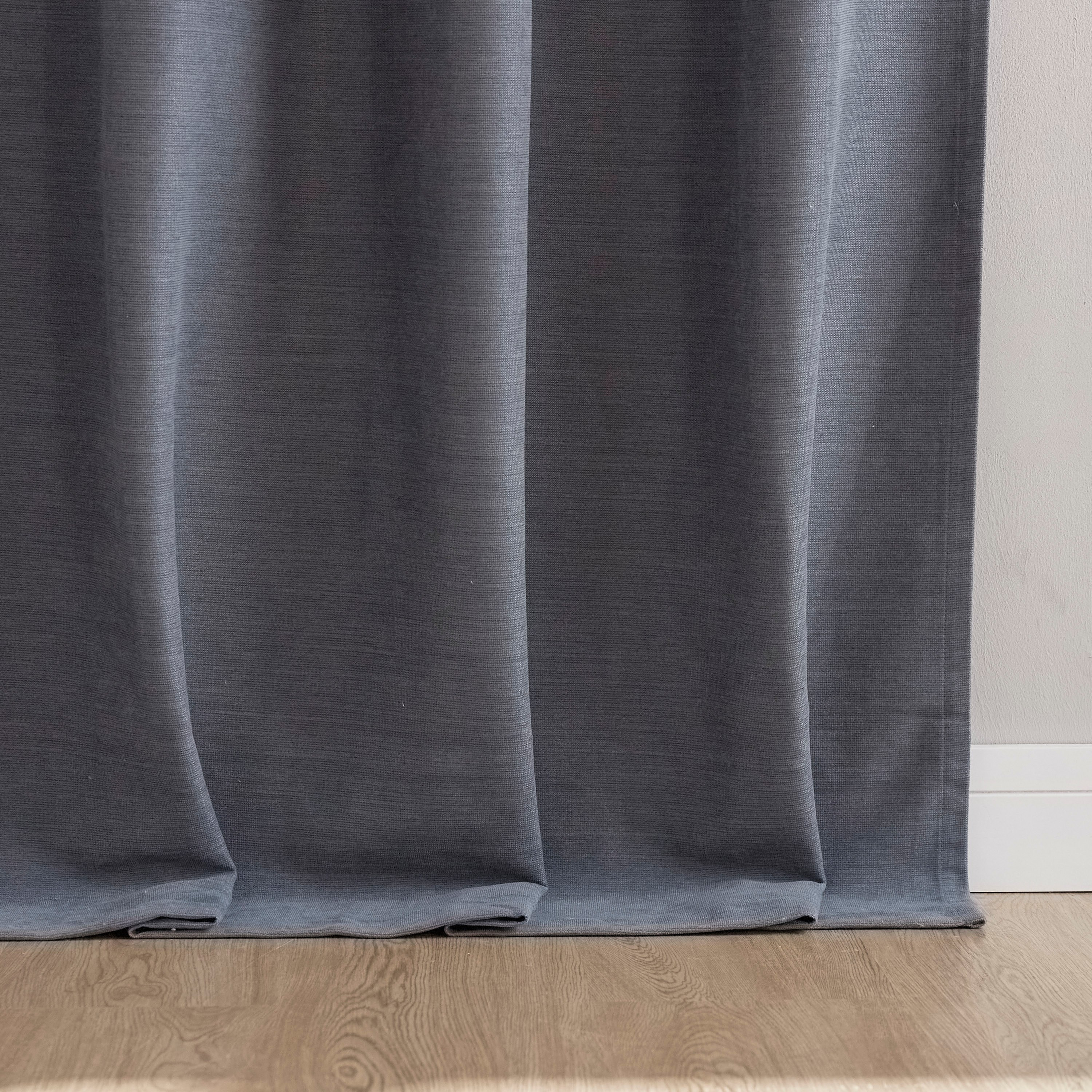 Pin Rib Corduroy 2-Piece Curtain Set with Tieback - 135x300 cm-household-windows-curtains-image-4