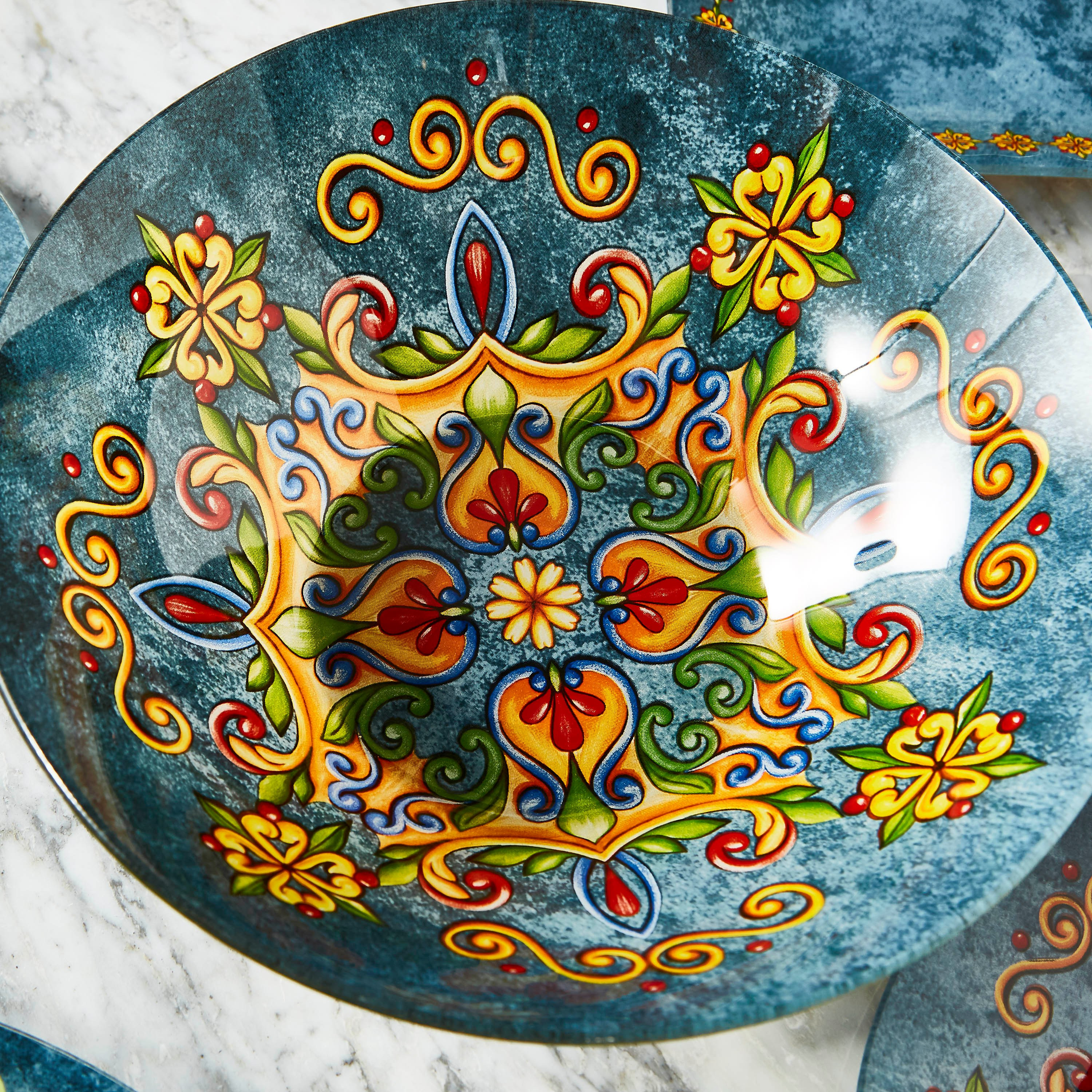 Adro Glass Deep Bowl - 24 cm-household-dining-dinnerware-bowls-image-2