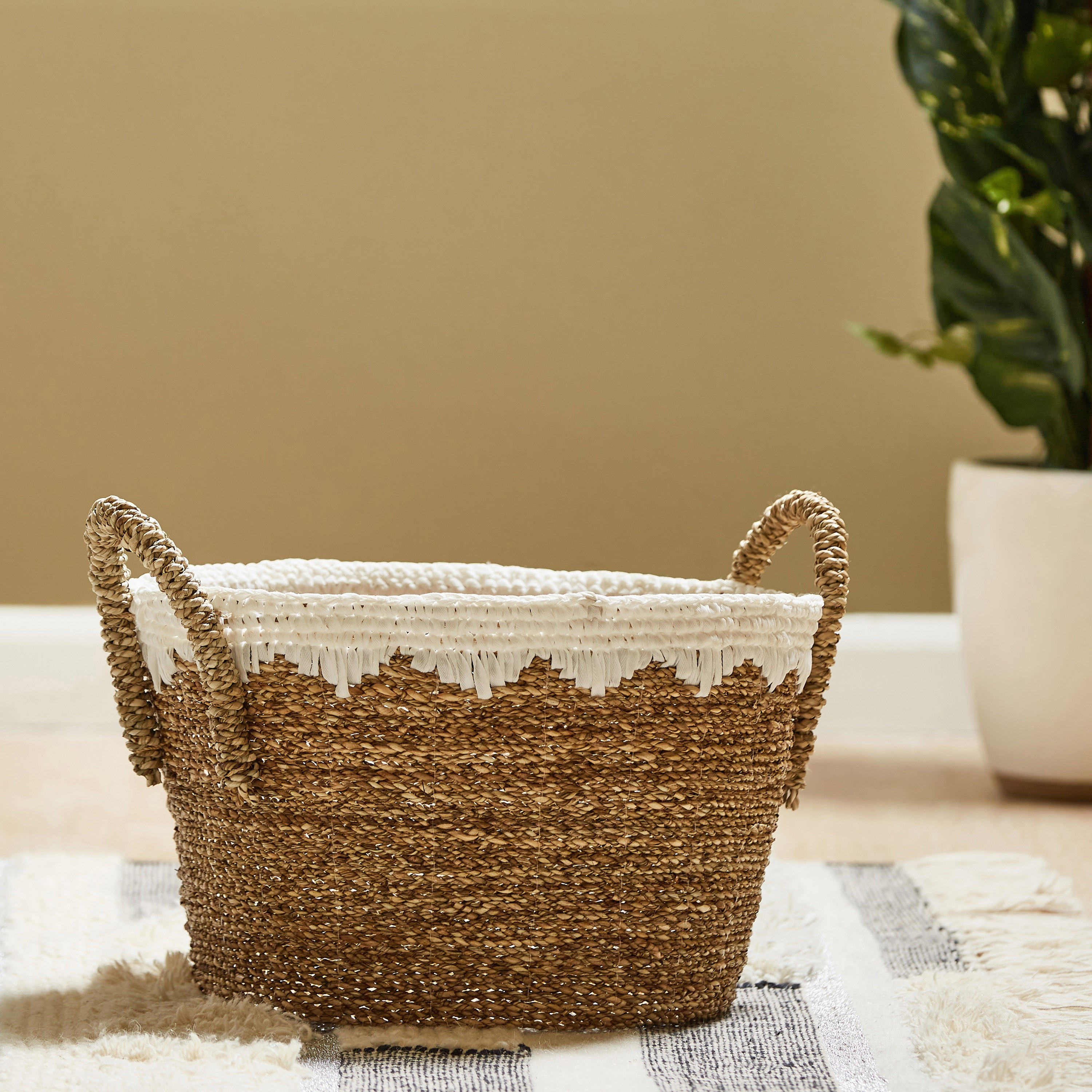 Hanna Seagrass Basket - 29 cm-household-storage-storagesolutions-storageboxesandbaskets-image-1